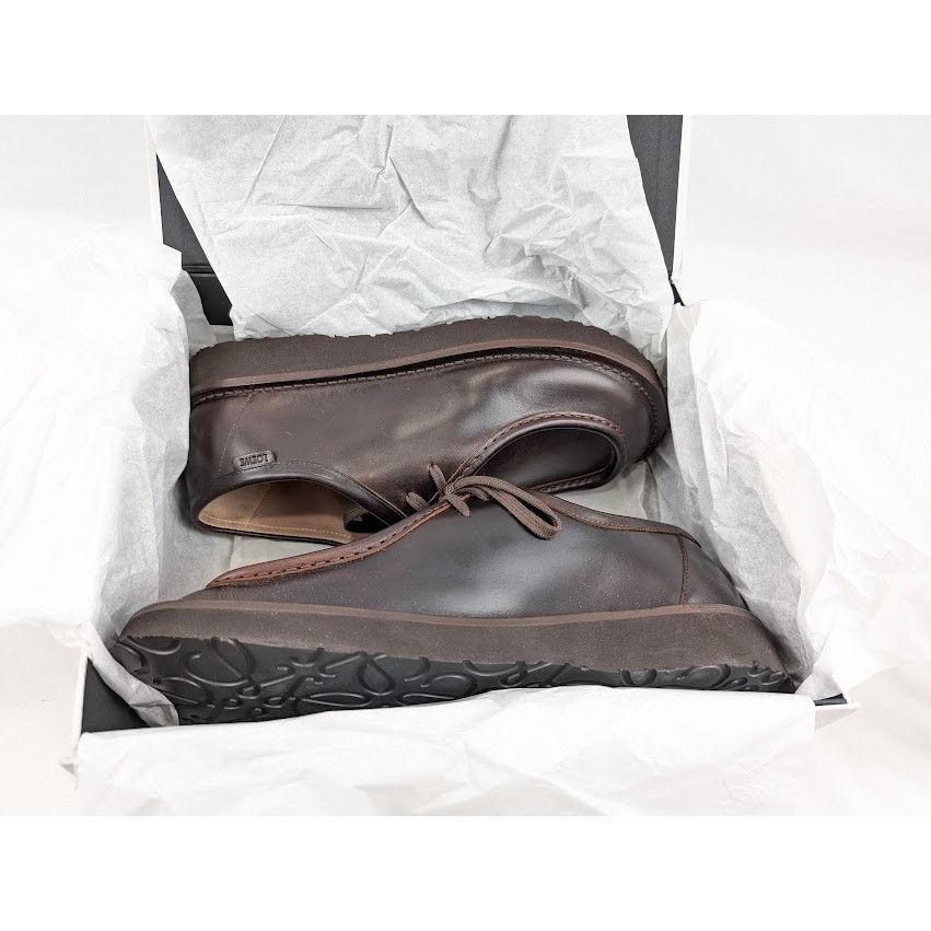 Loewe o1rshd1 Faro Moc-Toe Leather Derby Shoes in Dark Brown Size US 12 / EU 45 - 21 Thumbnail