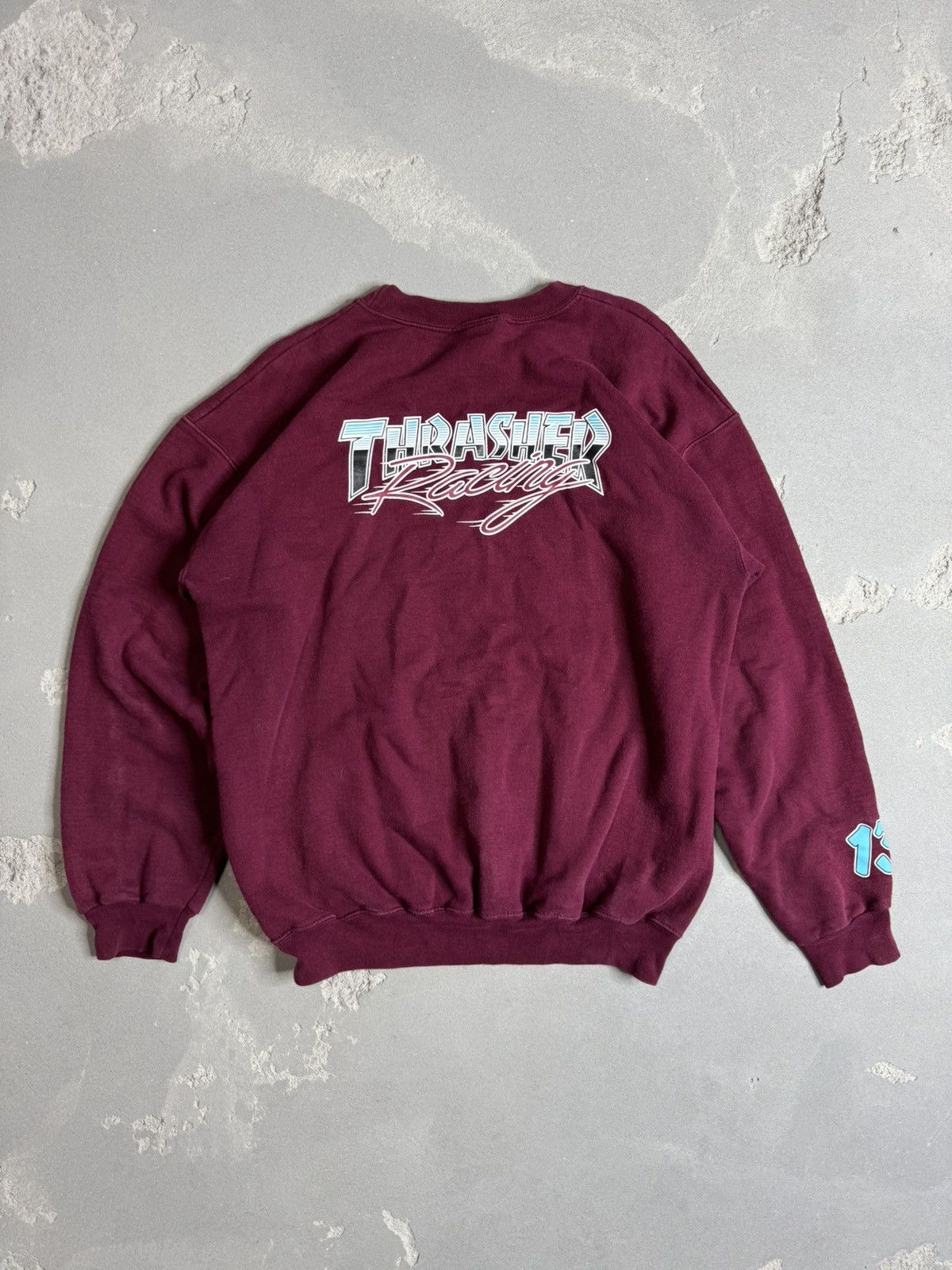Thrasher × Vintage Thrasher trashed distressed baggy fit skate sweatshirt Size US M / EU 48-50 / 2 - 4 Thumbnail