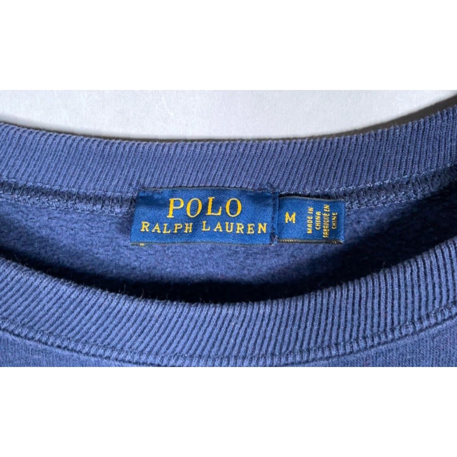 Polo Ralph Lauren Polo Ralph Lauren Sweatshirt Adult Medium Dark Blue Flag Spell Out Graphic Crew Neck Long Sleeve Boxy Fit Size US M / EU 48-50 / 2 - 4 Thumbnail