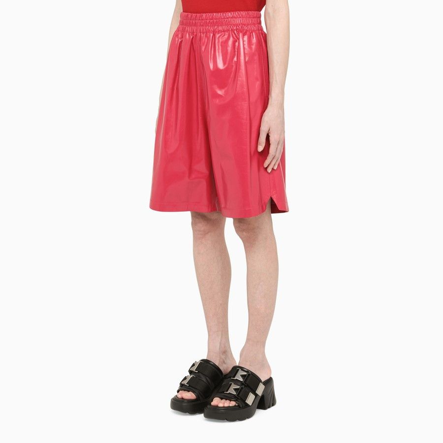Bottega Veneta o1d2blof0824 Leather Shorts in Red Size 27" / US 4 / IT 40 - 3 Thumbnail