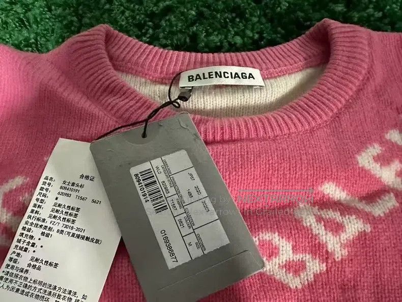 Balenciaga Balenciaga Pink barrage sweater Size US M / EU 48-50 / 2 - 2 Thumbnail