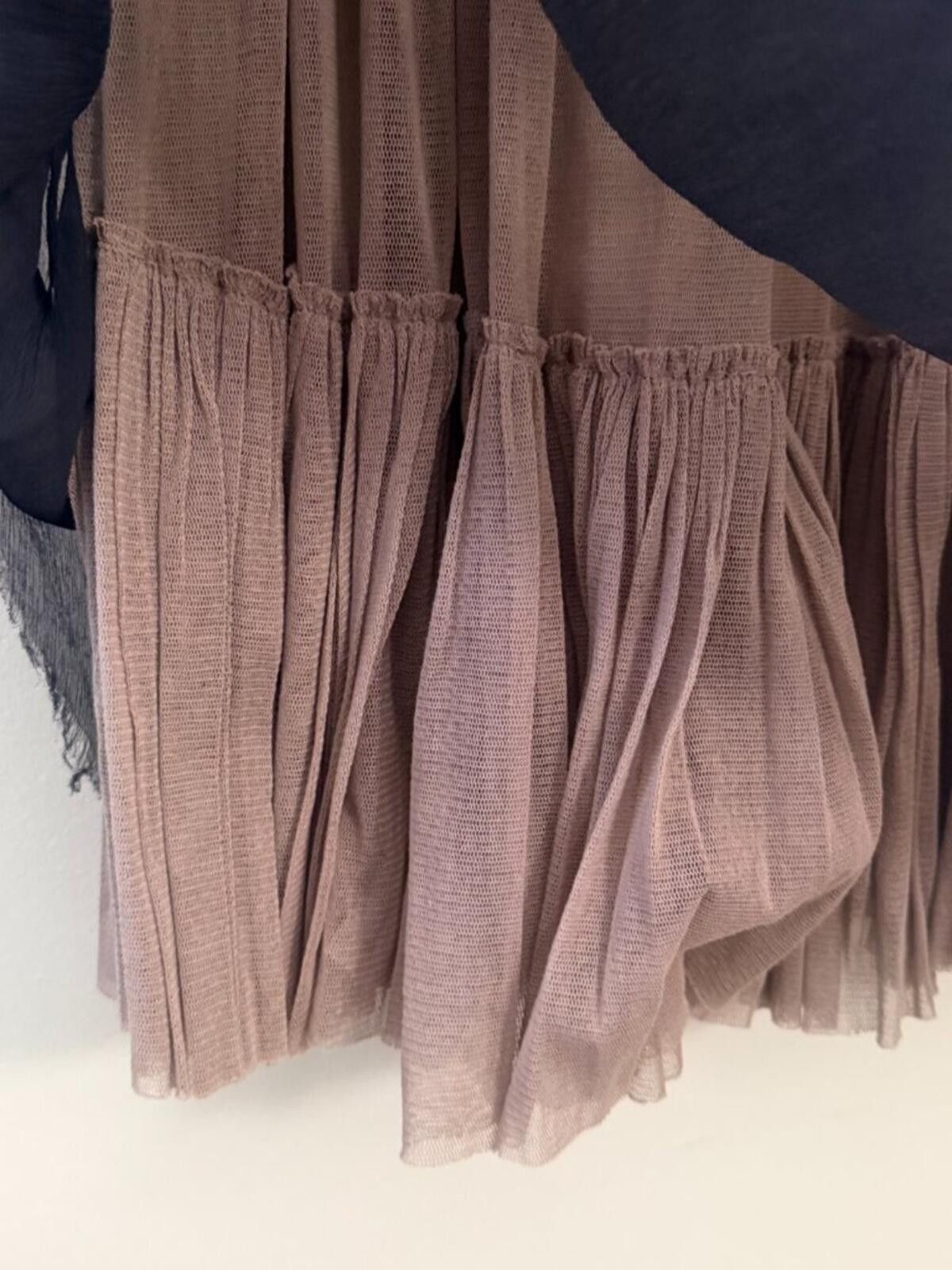 Other MARTIN GRANT FRENCH SILK RAW HEM LAYERED CIRCLE SKIRT S Size 28" / US 6 / IT 42 - 4 Thumbnail