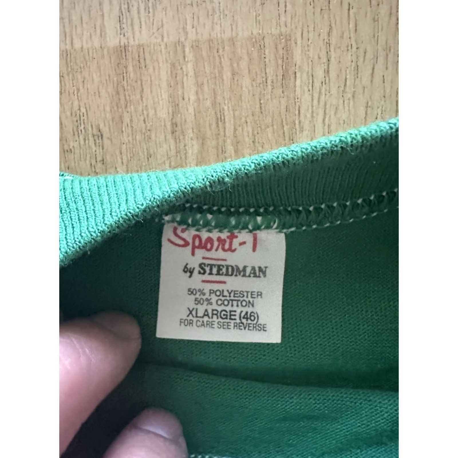 NCAA VINTAGE Stedman Shirt 70s Washington State University Wrestling WSU XL Green Nike? Size US XL / EU 56 / 4 - 3 Thumbnail