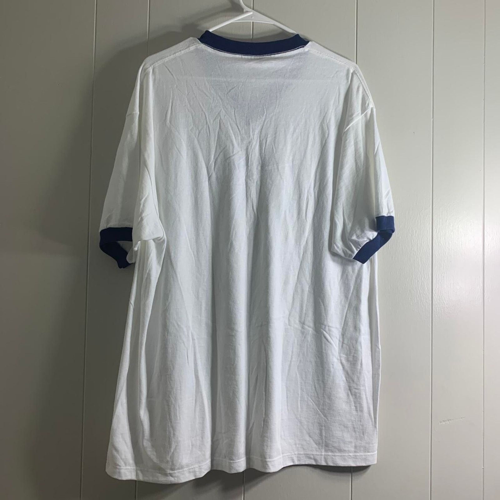 Nike vintage 90’s NIKE Center Swoosh Spell Out ringer tee shirt L Size US L / EU 52-54 / 3 - 6 Thumbnail