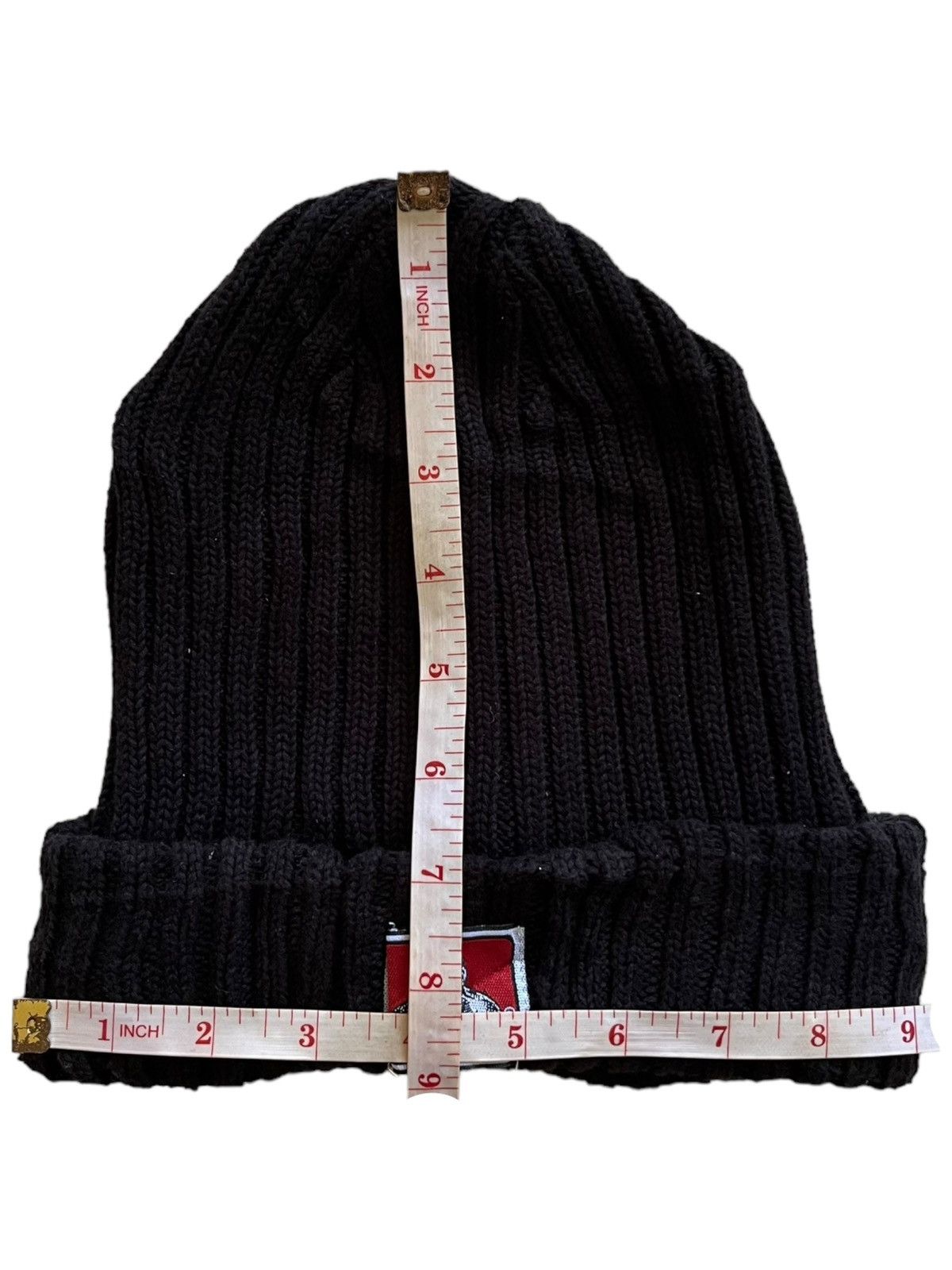 Ben Davis × Vintage Vintage Ben Davis Logo Style Black Beanie Snow Cap Size ONE SIZE - 6 Thumbnail