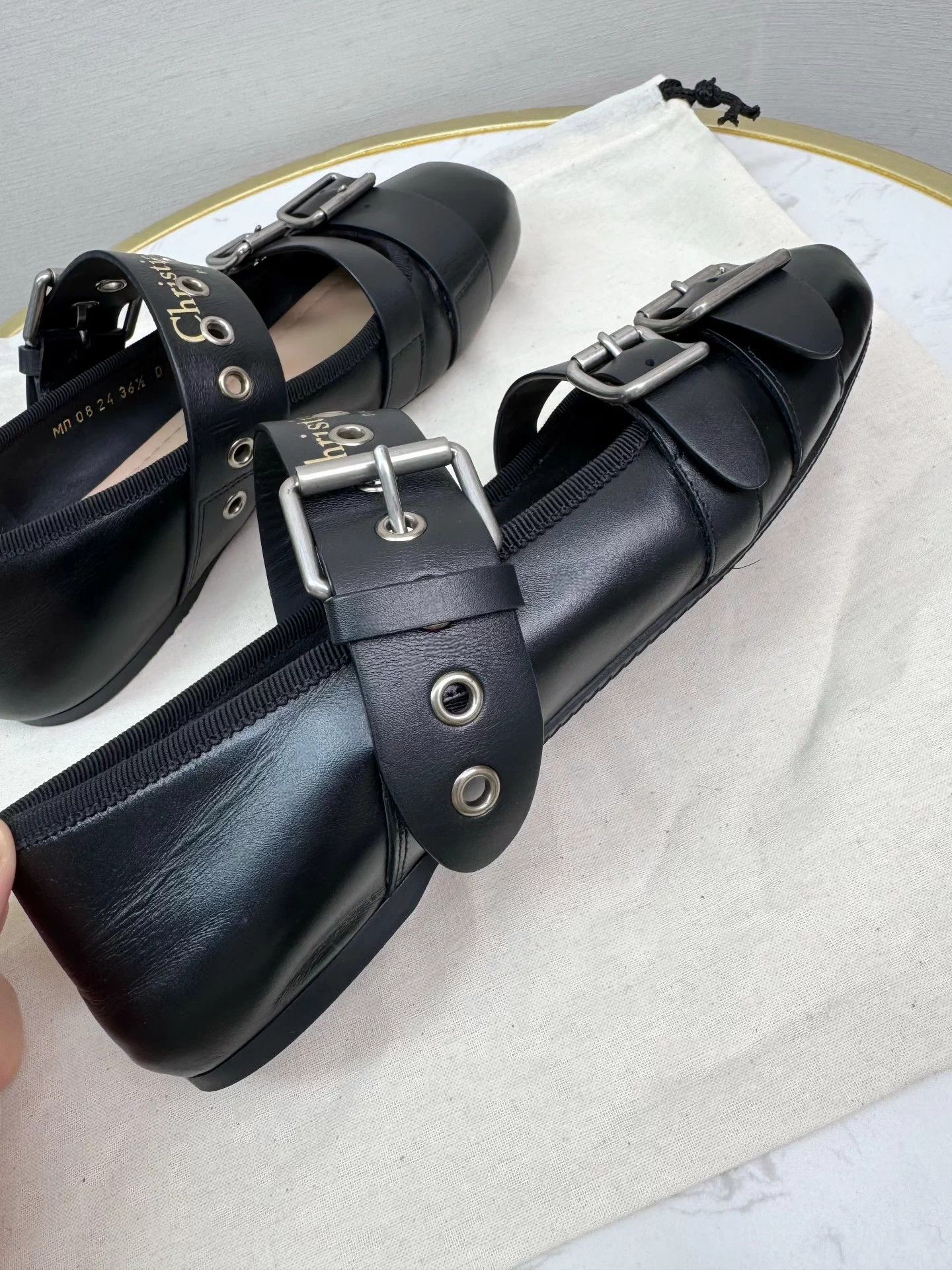 Dior Dior Mary Jane Flats 36.5, 2-3wears, cleaned Size US 5.5 / IT 35.5 - 3 Thumbnail