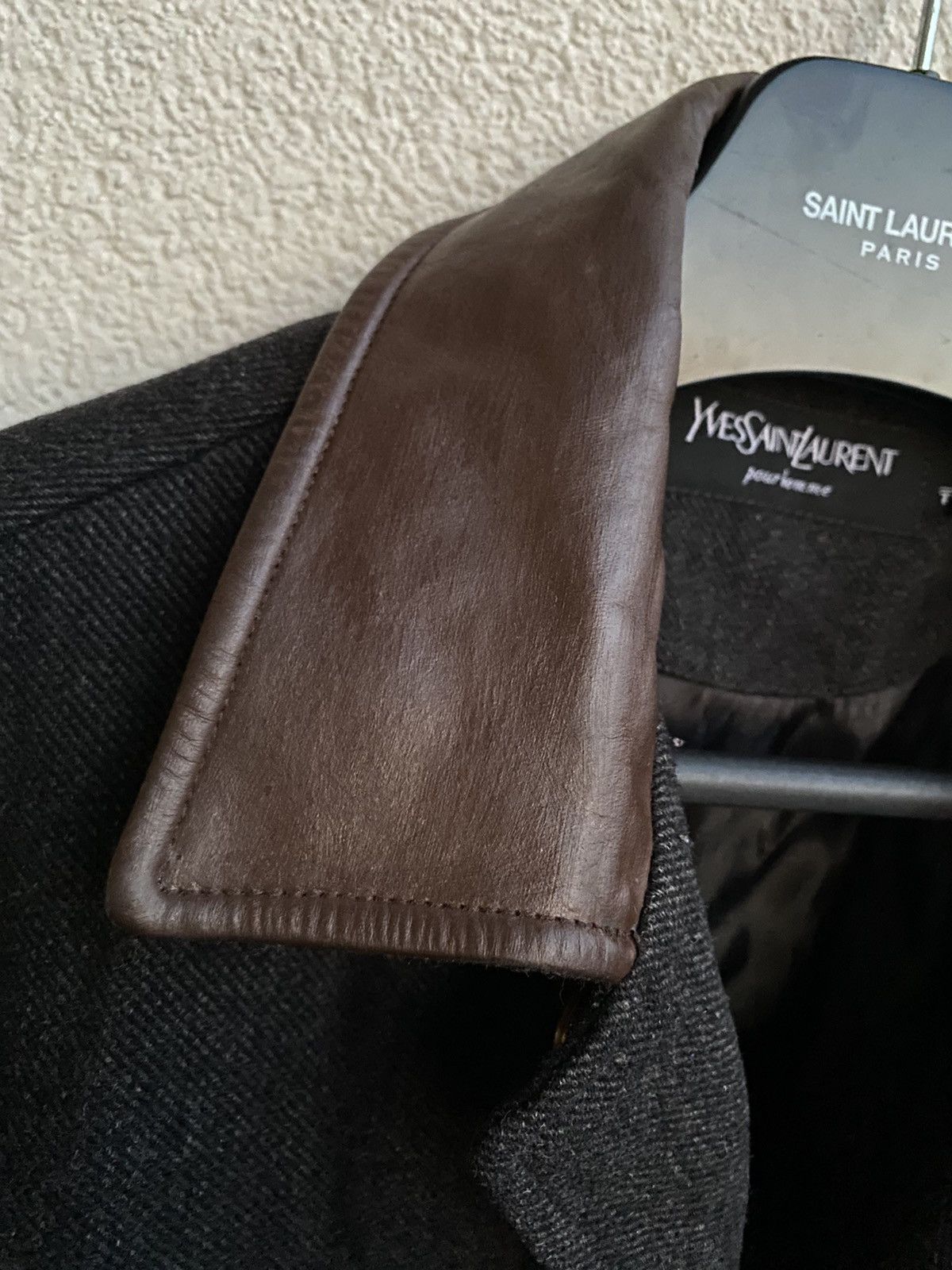 Yves Saint Laurent 90s Wool YSL Coat YSL Jacket Leather Size US M / EU 48-50 / 2 - 8 Thumbnail