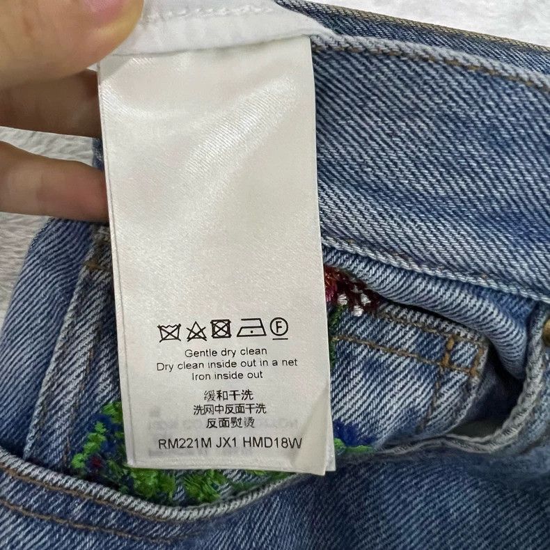 Louis Vuitton Louis Vuitton floral embroidery jeans 2502-Nextarrow Size US 29 - 3 Thumbnail
