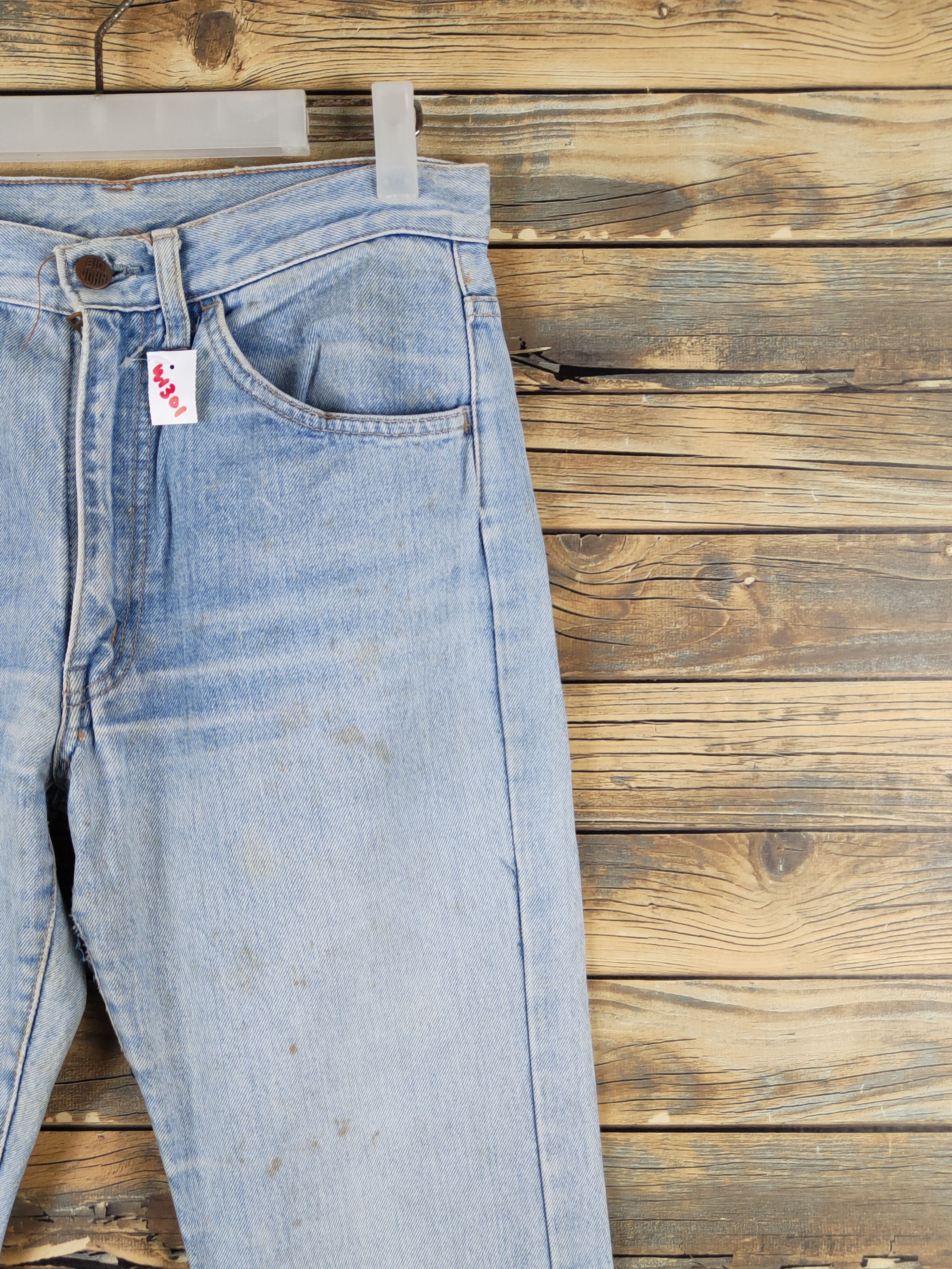 Big John Big John Blue Distressed Ripped Jeans #W1301 Size US 31 - 6 Thumbnail