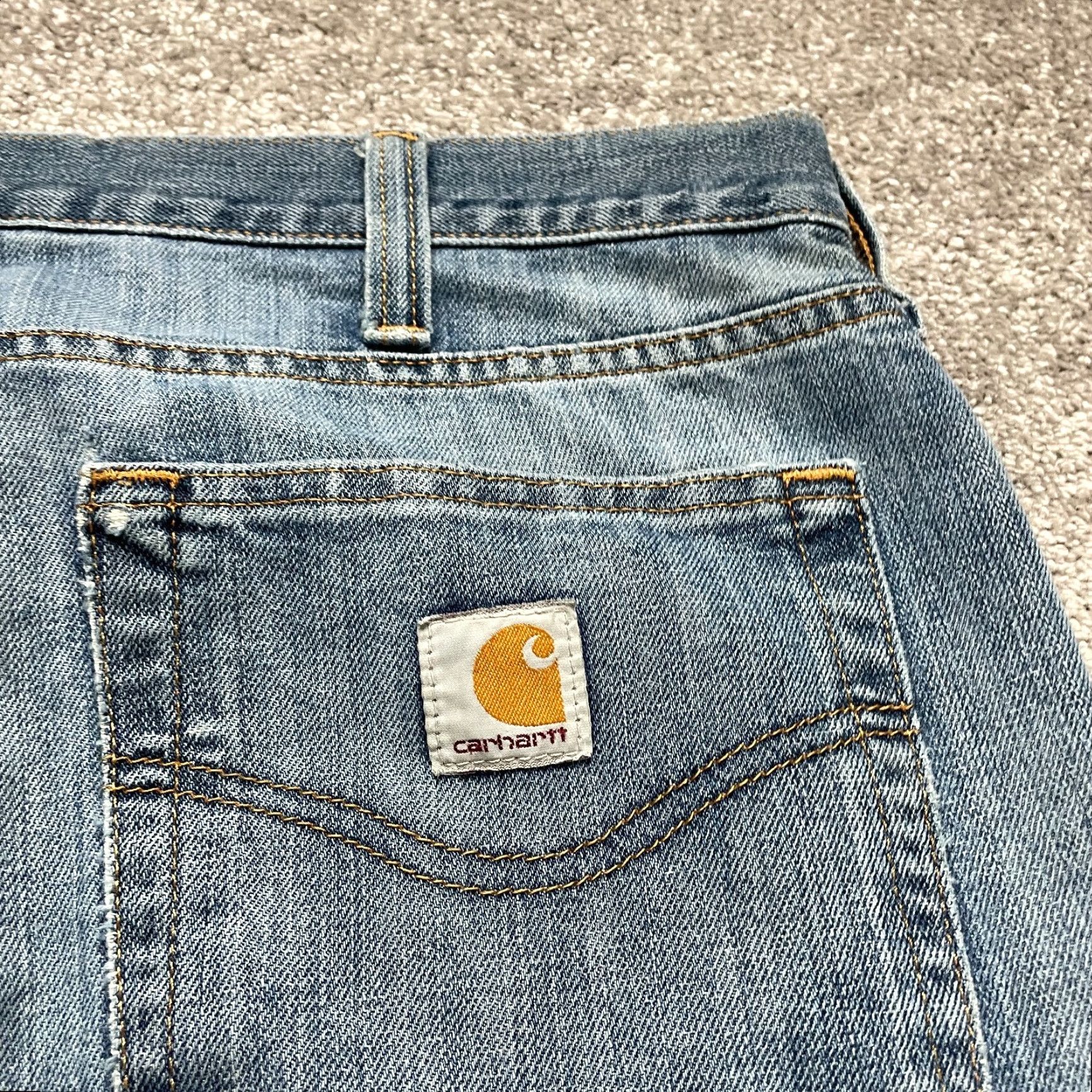 Carhartt Carhartt Jeans Mens 40x30.5 Blue Medium Wash Straight Leg Cotton Casual Size US 40 / EU 56 - 5 Thumbnail