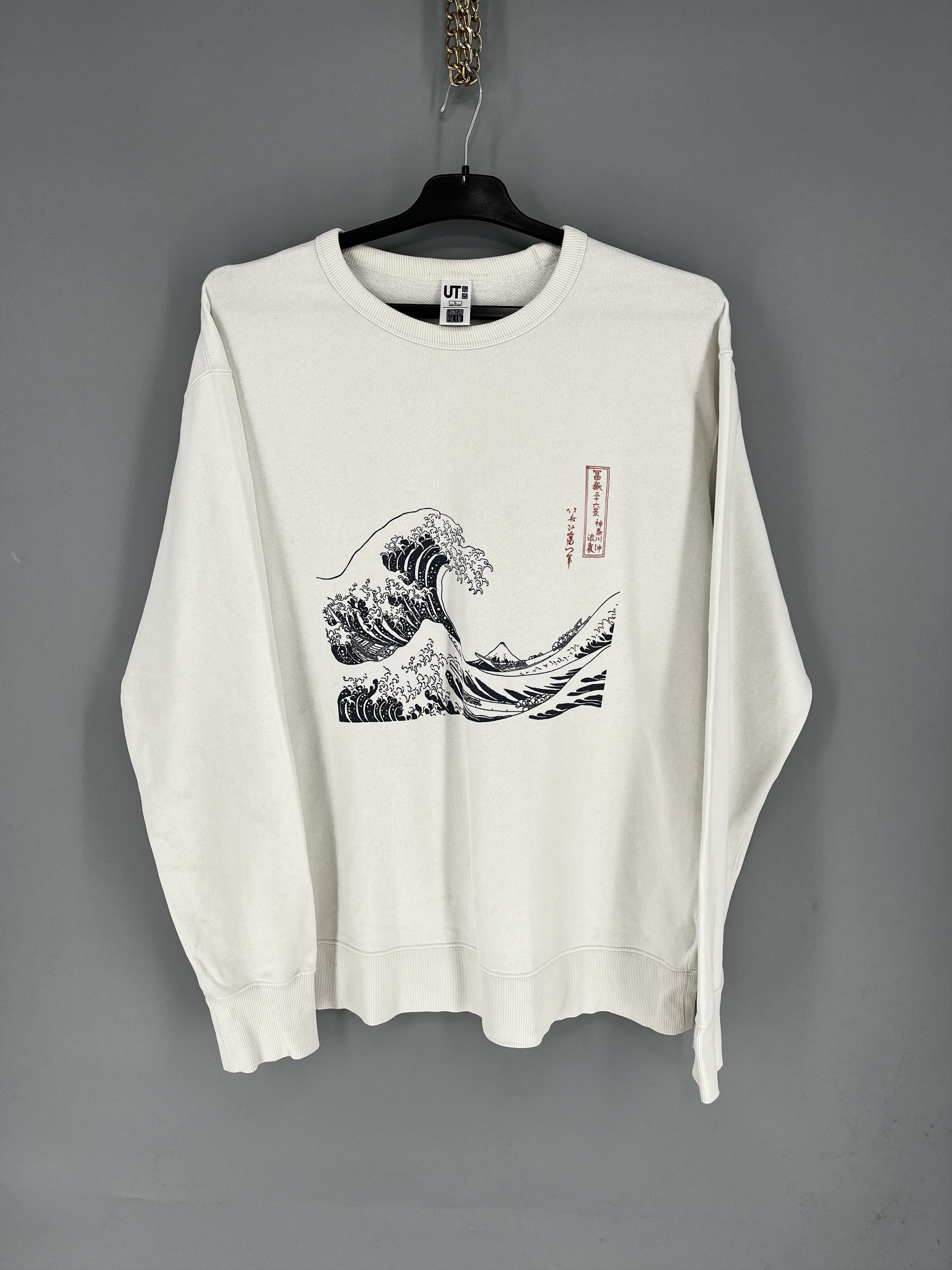Uniqlo Uniqlo Hokusai Blue Kanagawa Wave Graphic Crewneck Sweat Size US L / EU 52-54 / 3 - 1 Thumbnail