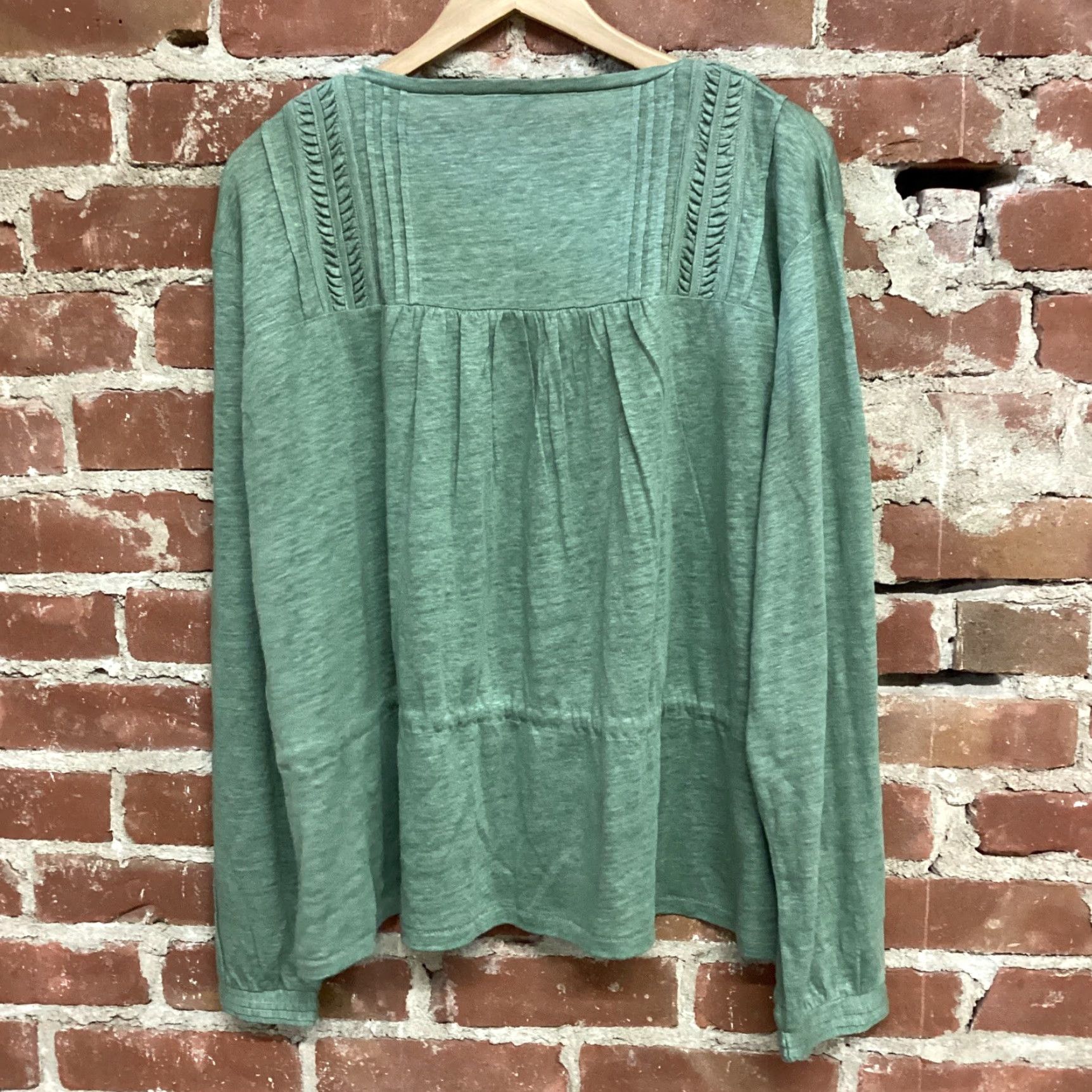 Vintage **Wrap London Green Linen Tie Waist Top Size 18** User: **Wrap London Green Tie Waist Top Size 18** Size XXL / US 16-18 / IT 52-54 - 4 Thumbnail
