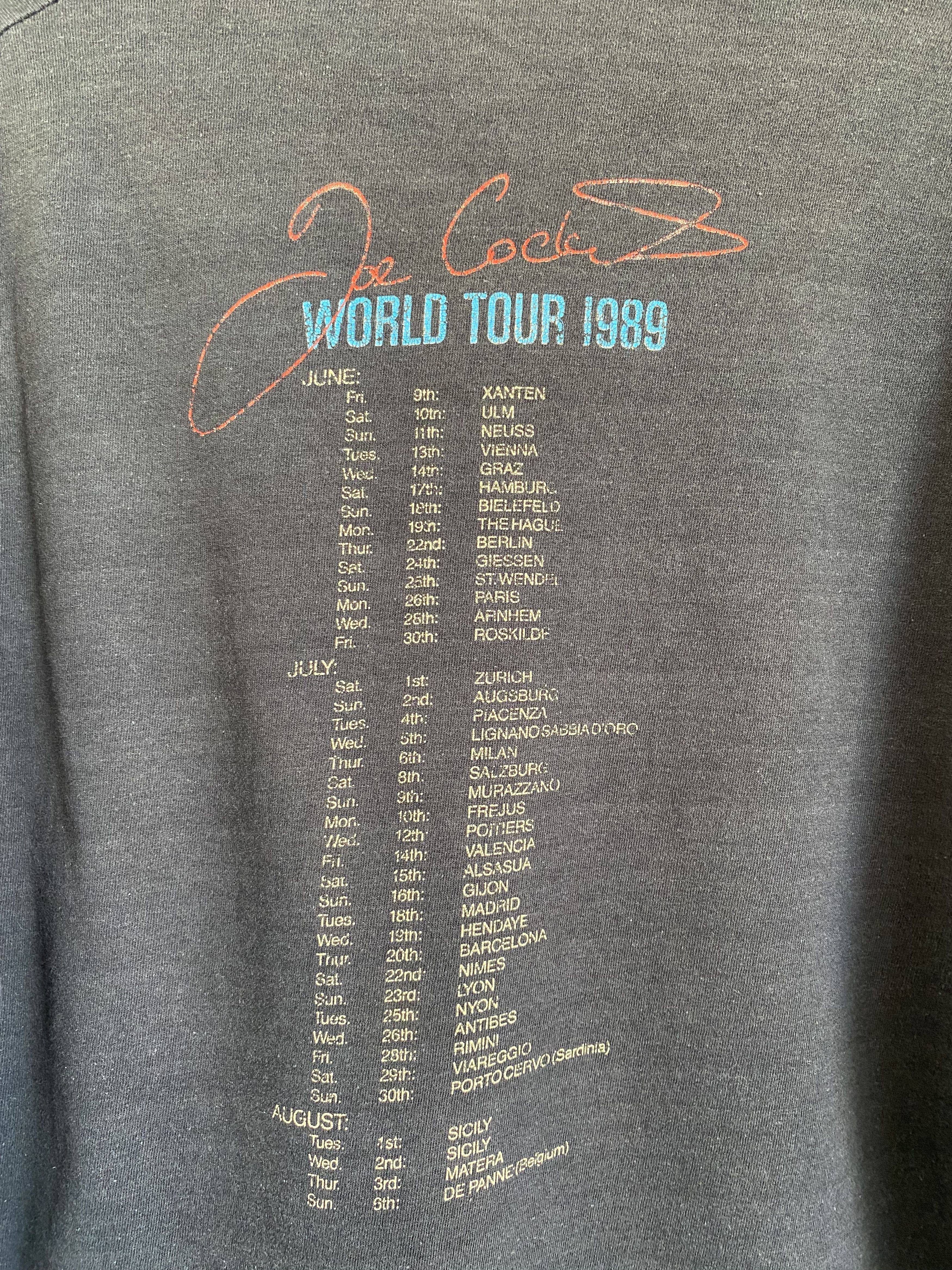 Band Tees × Vintage Vintage 1989 Joe Cocker world tour t-shirt Size US L / EU 52-54 / 3 - 10 Thumbnail