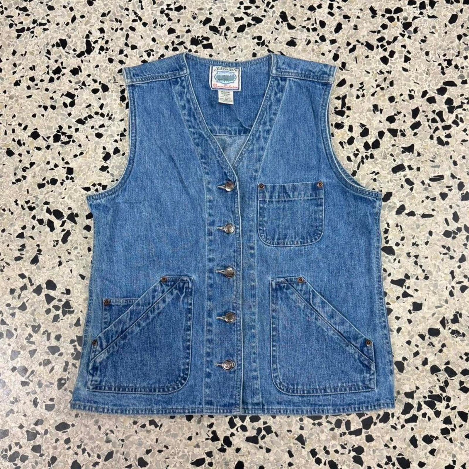 St. Johns Bay × Vintage VINTAGE ST. JOHN’S BAY DENIM VEST: Size US M / EU 48-50 / 2 - 1 Thumbnail