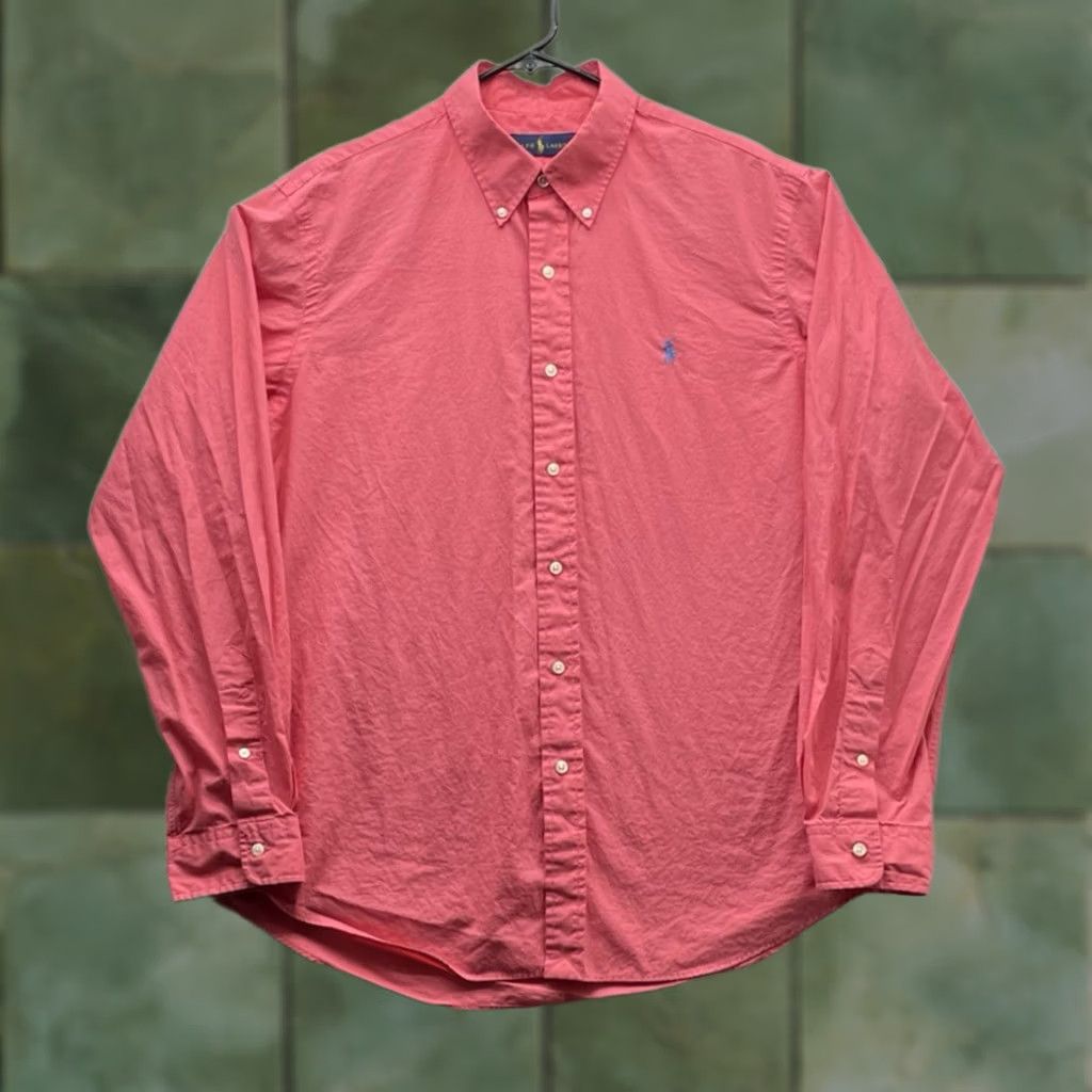 Ralph Lauren Ralph Lauren Shirt Mens Large L Red Lightweight Button Up Long Sleeve Preppy Size US L / EU 52-54 / 3 - 1 Thumbnail