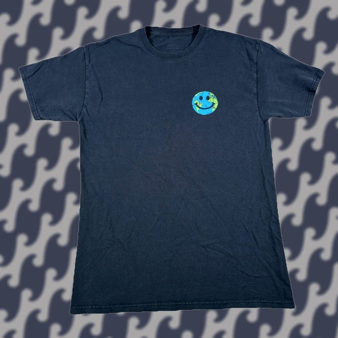 MOTHER Call Your Mother T-Shirt Short Sleeve Earth Smiley Face Graphic Black Size S Mens Size US S / EU 44-46 / 1 - 1 Thumbnail