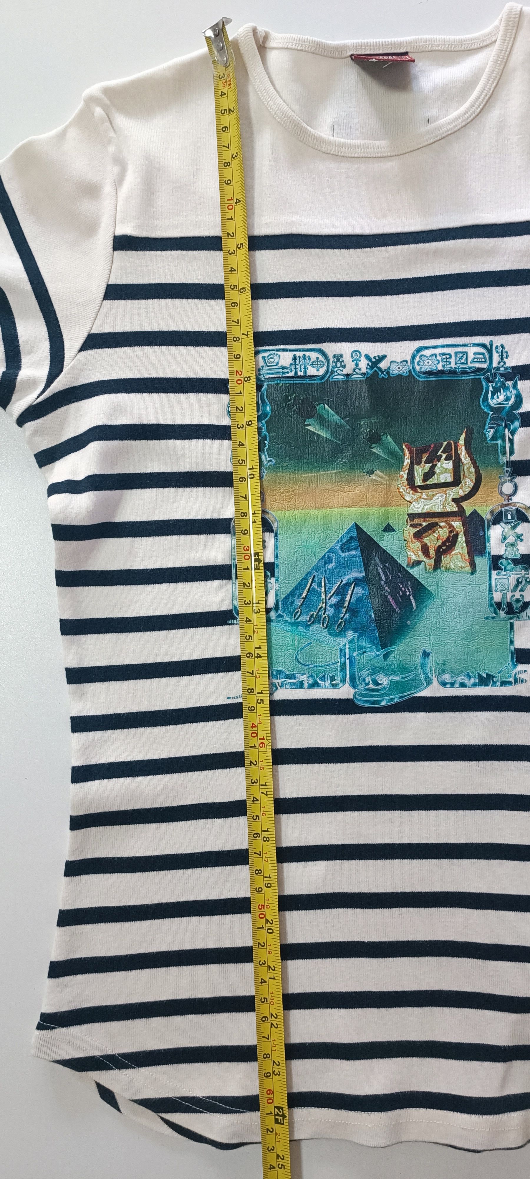Jean Paul Gaultier SS 1997 - Rare Egyptian and Navy stripes top Size S / US 4 / IT 40 - 3 Thumbnail