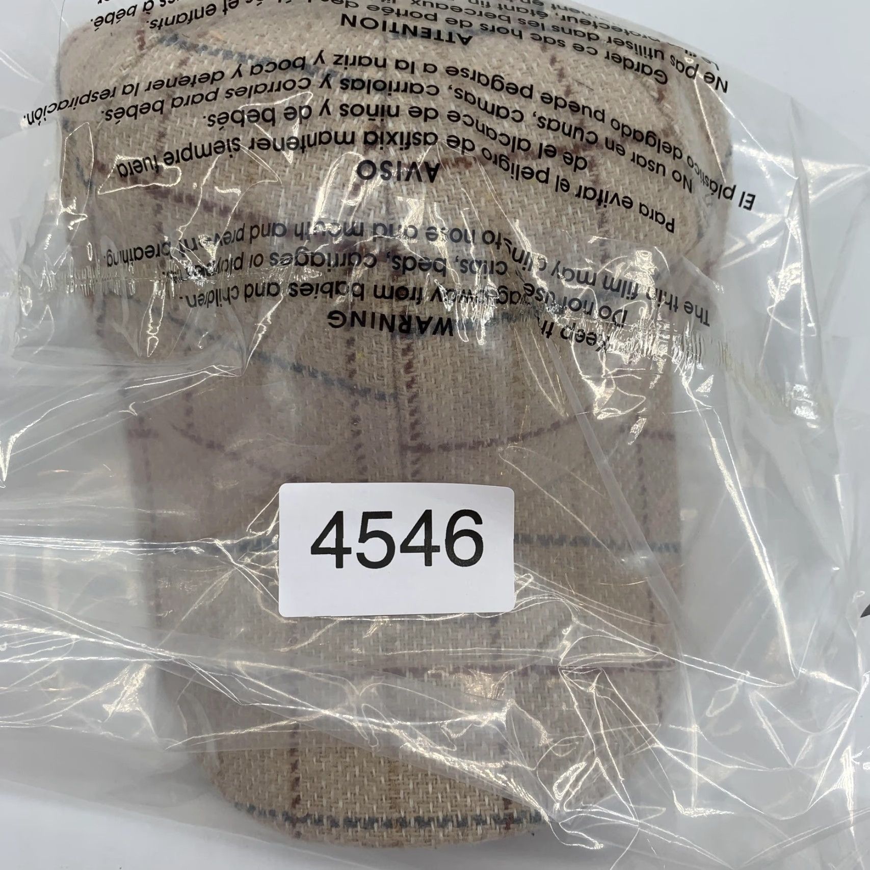 Anthropologie Anthropologie Hat Beige Tweed Plaid Adjustable Cap Strap Back Womens Baseball Cap Modern Casual Filigree Beadwork Size ONE SIZE - 7 Thumbnail