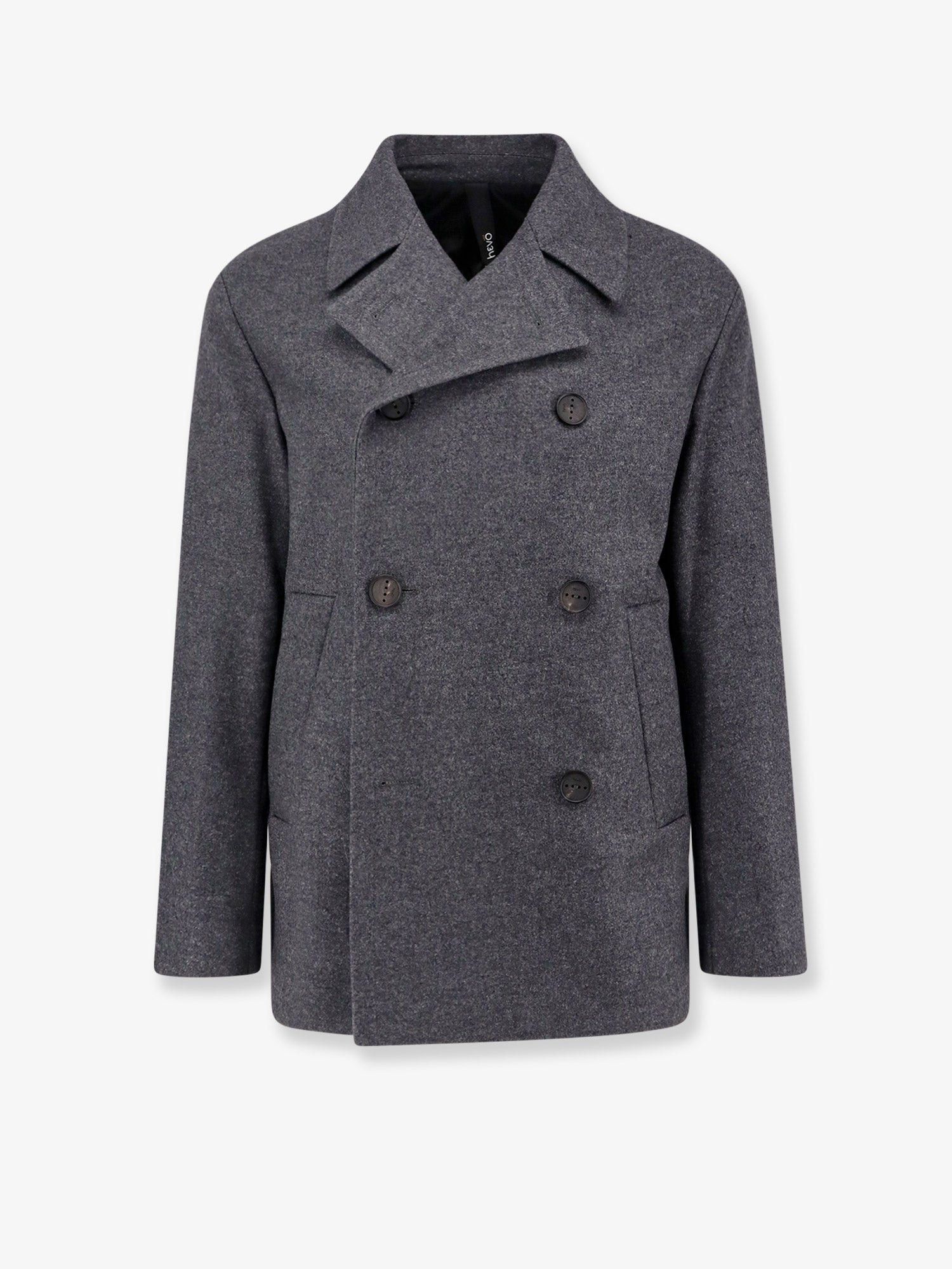 Hevo Double-Breasted Virgin Wool Blend Coat Size US XXL / EU 58 / 5 - 1 Thumbnail