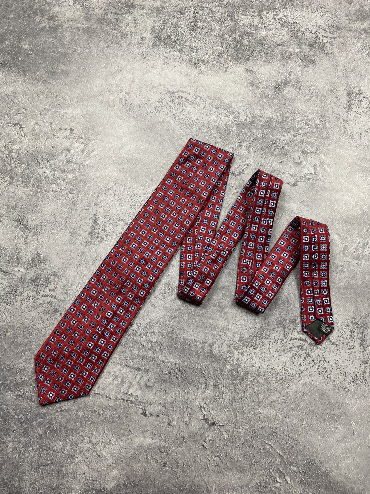 Eton Eton 100% Silk Made in France Tie Luxury Monogram Cravatte Size ONE SIZE - 3 Thumbnail