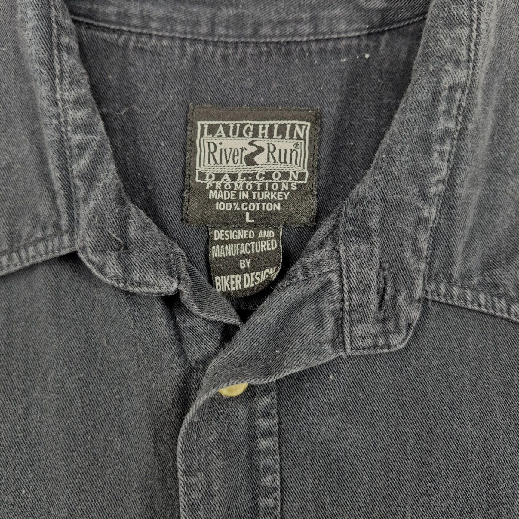 Vintage VINTAGE Laughlin River Run Shirt Mens Large Black Denim Sleeveless Eagle 2004 Size US L / EU 52-54 / 3 - 6 Thumbnail