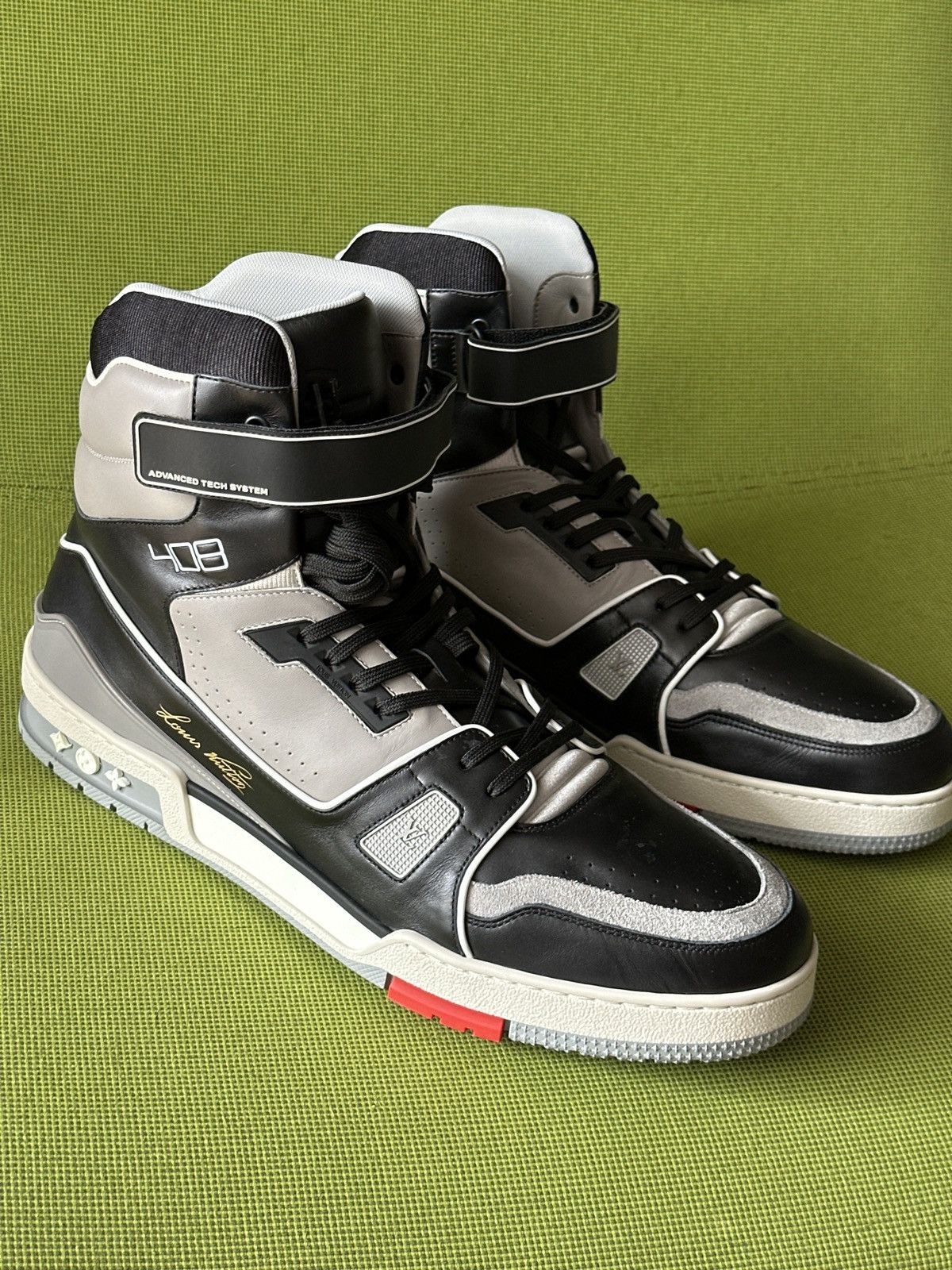 Louis Vuitton 408 Trainer Sneaker Boot 'Black Grey