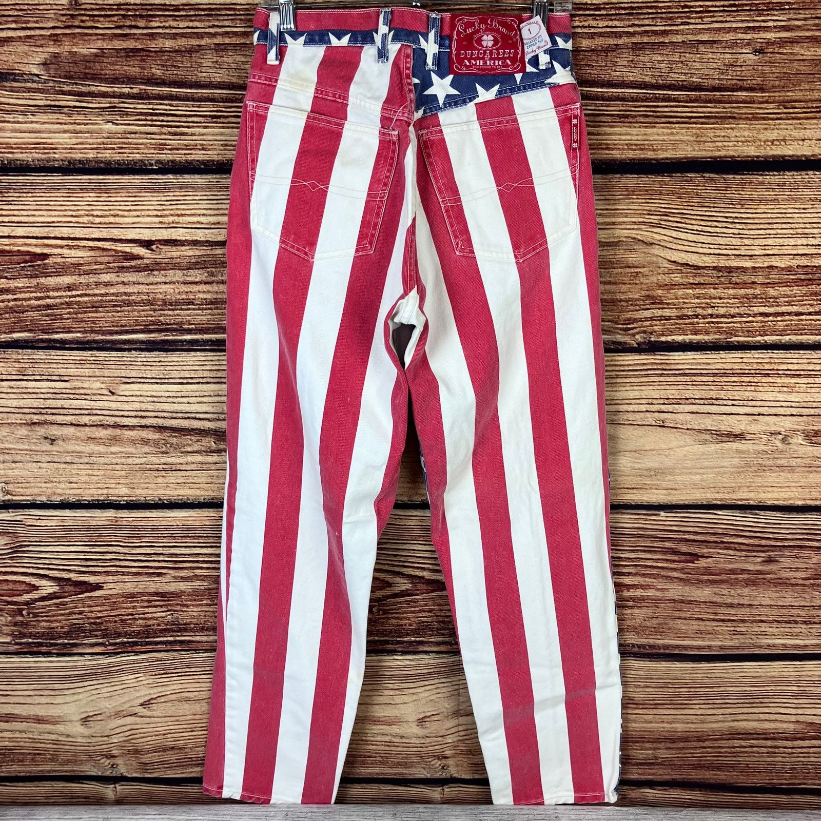 Lucky Brand × Vintage Vintage 1990s Lucky Brand American Flag Made in USA Jeans Size US 30 / EU 46 - 3 Thumbnail
