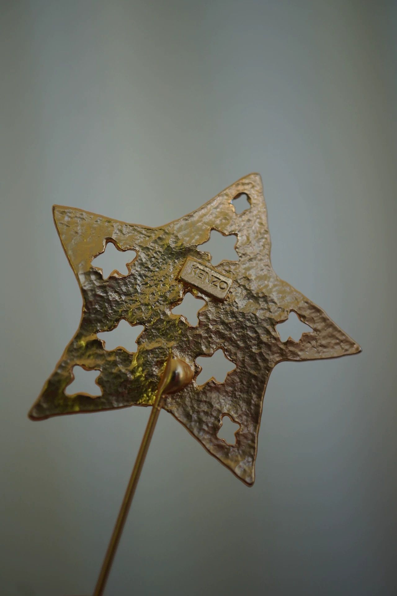 Kenzo Kenzo 80s Star Moon Brooch 9/10 Textured 3.5cm Size ONE SIZE - 7 Thumbnail