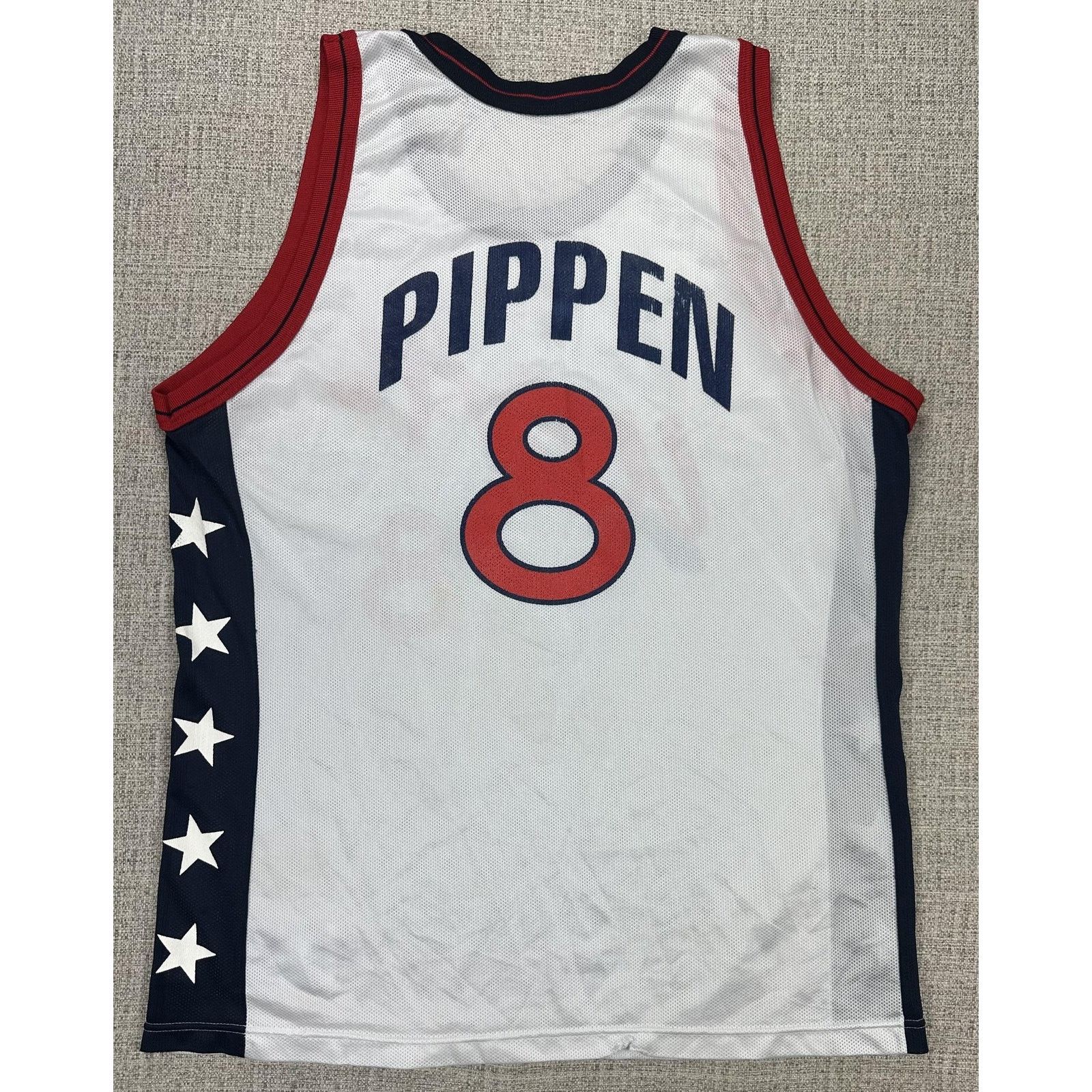 Champion USA Basketball Jersey Sz 48 White Pippen Champion USA 90s Size US XL / EU 56 / 4 - 12 Thumbnail