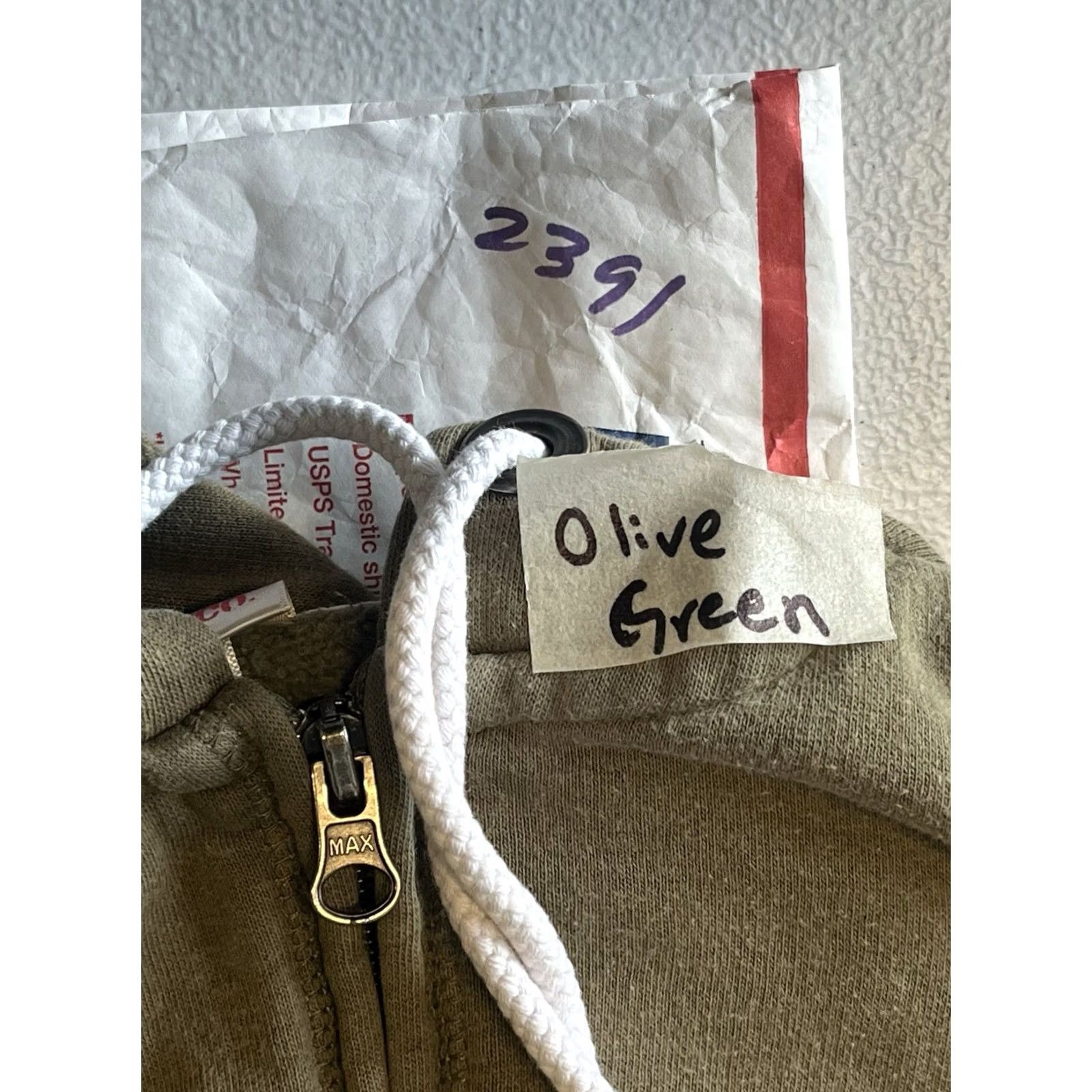Mossimo Mossimo Supply Co Hoodie Full Zip Olive Green Drawstring Kangaroo Pocket Large Women L Green Hooded Pockets Full Zip Knit Casual Size L / US 10 / IT 46 - 8 Thumbnail