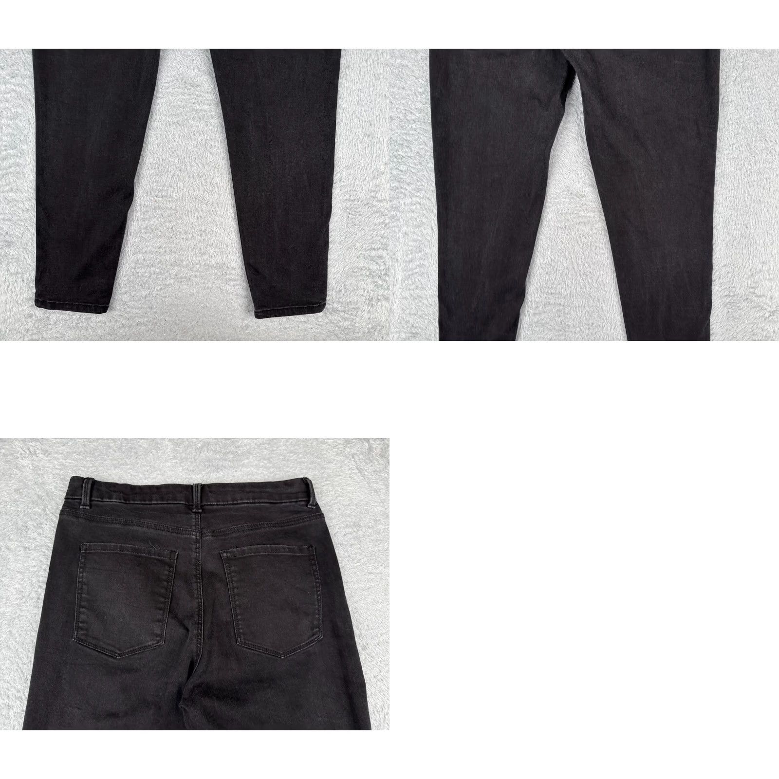 Vintage No Boundaries Jeans Juniors 15 Black High Rise Skinny Cotton Distressed 32x27 Jeans Womens Girls/Adults Size 36" / US 14 / IT 50 - 10 Thumbnail