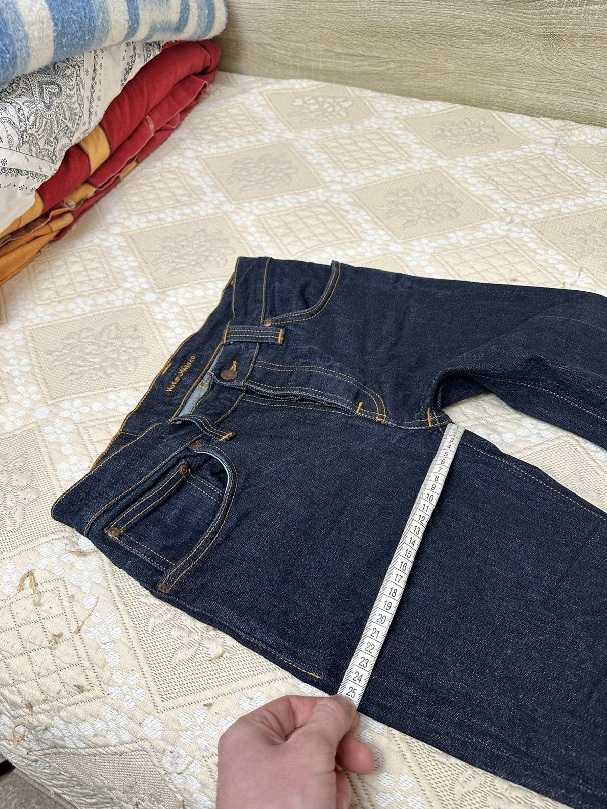 Nudie Jeans 🔥 Nudie Grim Tim Vintage Slim Fit Navy Jeans Denim Pants Size US 32 / EU 48 - 10 Thumbnail