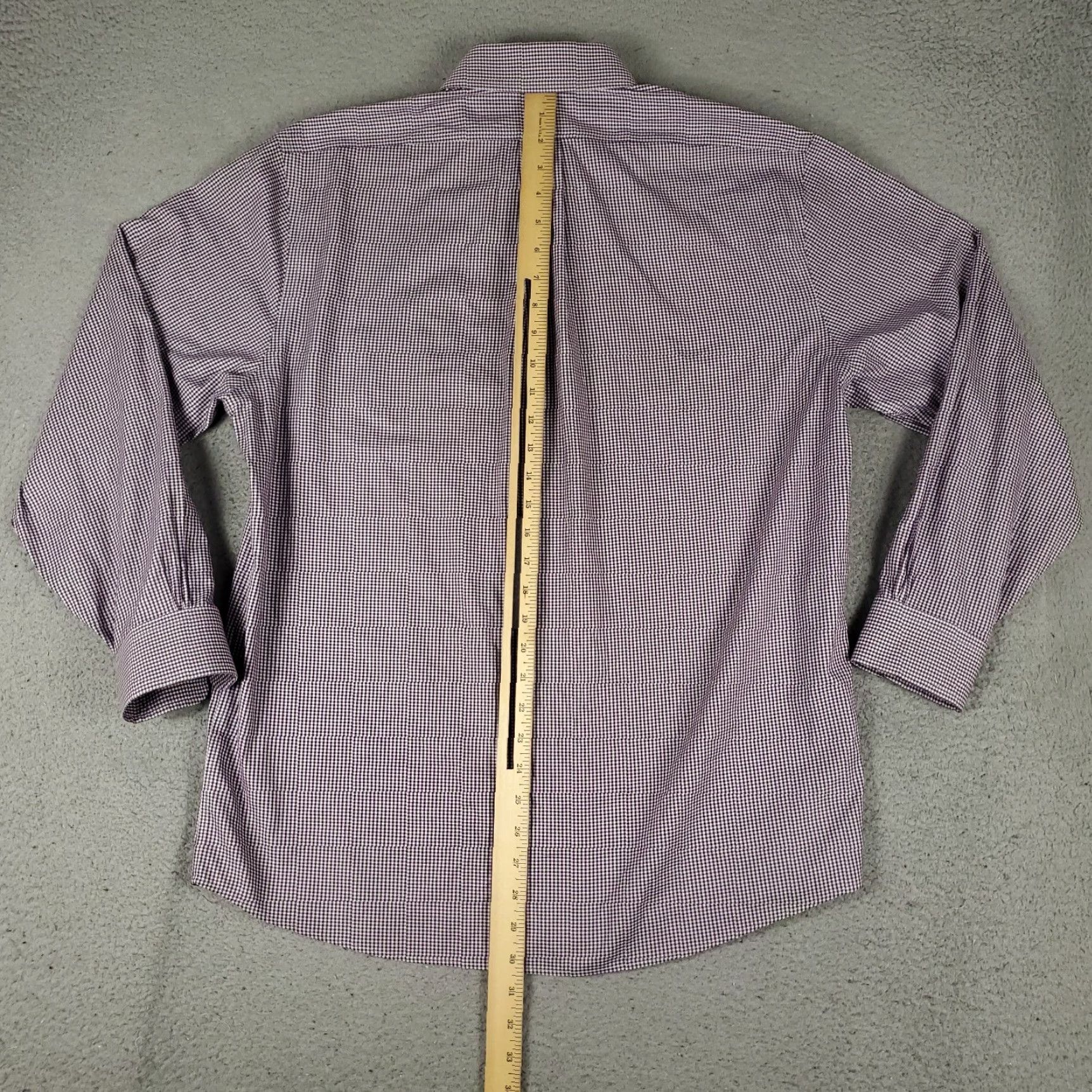 Brooks Brothers Brooks Brothers Shirt Mens 16 Purple Check Dress Button Up Long Sleeve Size 42R - 3 Thumbnail