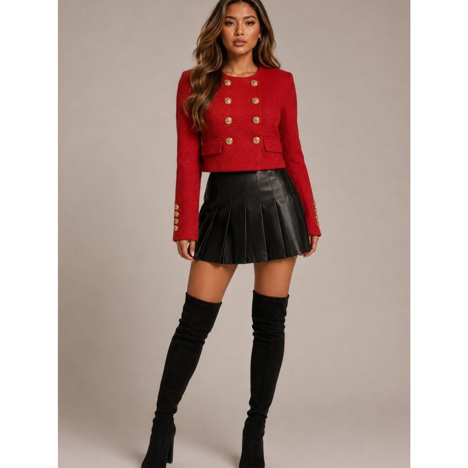 Veronica Beard Veronica Beard Bentley Tweed Tailored Jacket Red 0 Size XS / US 0-2 / IT 36-38 - 2 Thumbnail