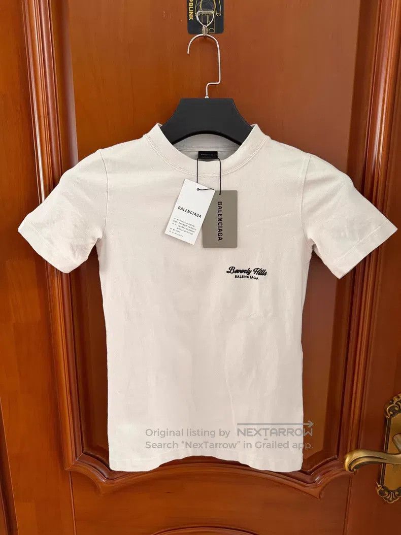 Balenciaga Balenciaga White Short Sleeve T-Shirt Size L / US 10 / IT 46 - 1 Thumbnail