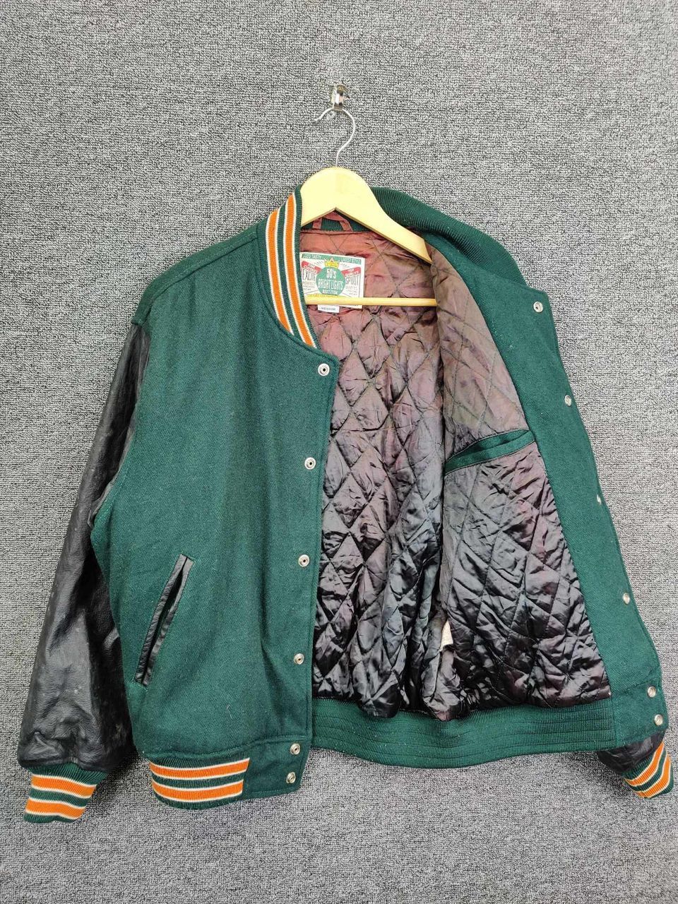 Japanese Brand Vintage 90s Bright Light Wool Varsity Leather Jacket Size US M / EU 48-50 / 2 - 7 Thumbnail