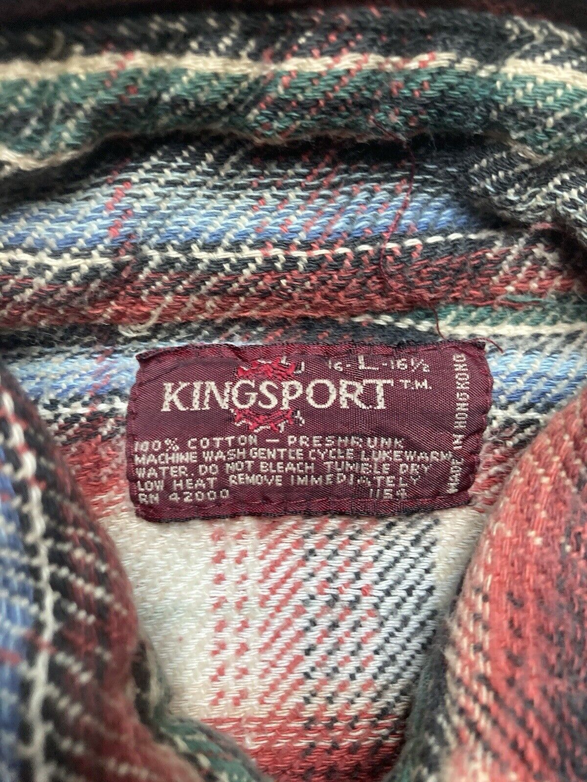 Sears × Vintage VTG 80s woven cotton flannel Kingsport heavyweight check L Size US L / EU 52-54 / 3 - 4 Thumbnail