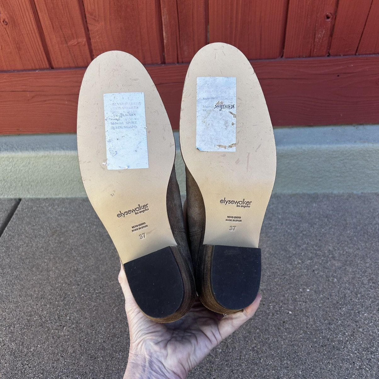 Other $590~ELYSE WALKER L.A.~Tan Distressed Suede Booties~37/7 Size US 7 / IT 37 - 13 Thumbnail