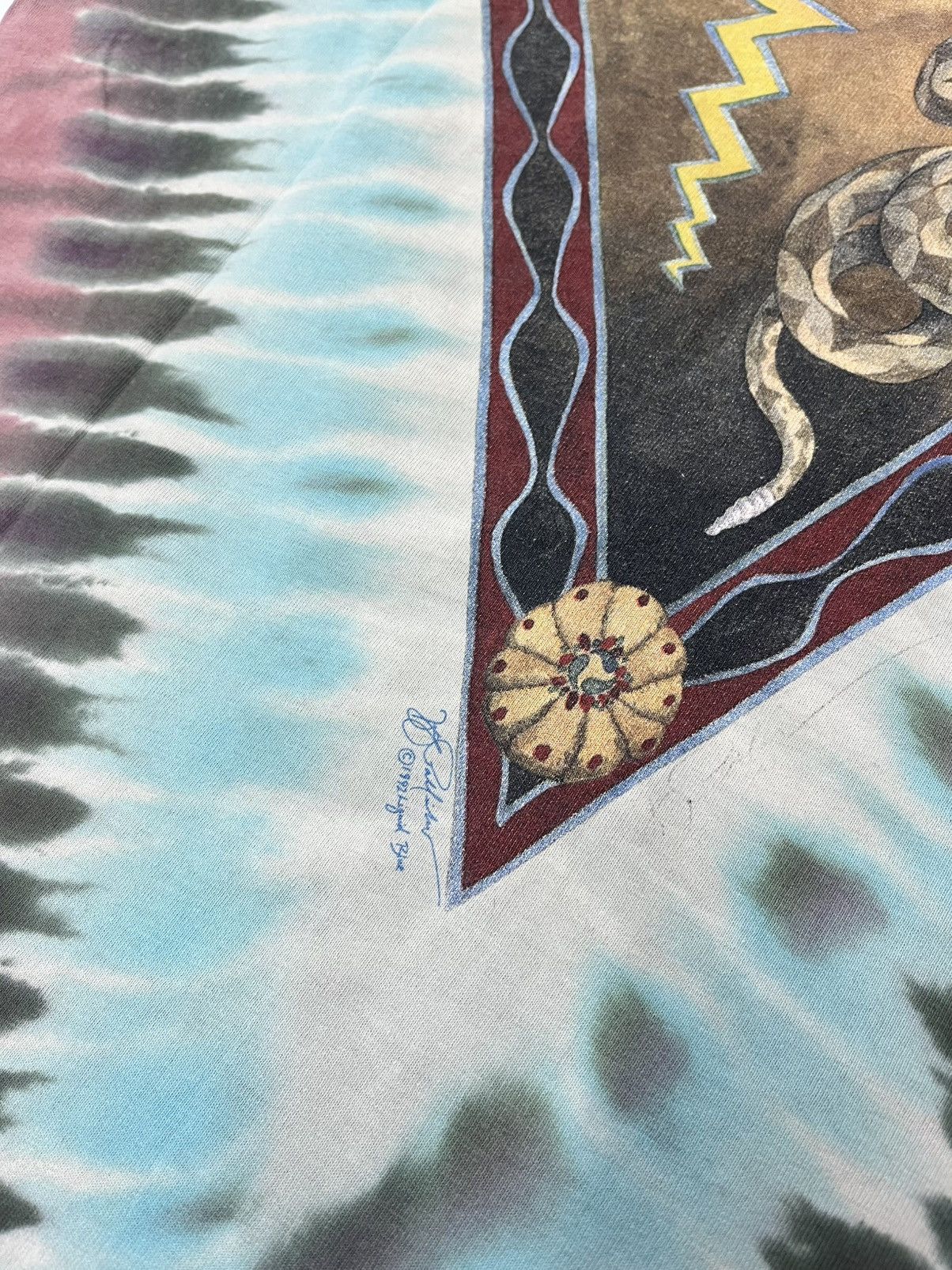 Liquid Blue vtg 1992 Liquid Blue Shirt Skull Eagle Snake Charles Campbel Size US L / EU 52-54 / 3 - 4 Thumbnail