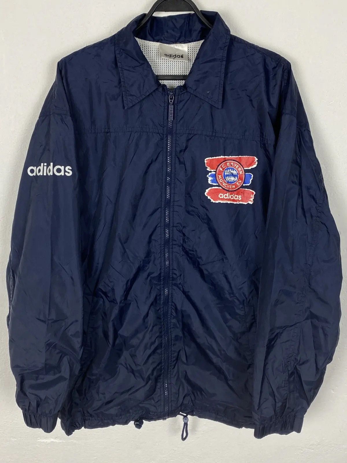 Adidas 90s Vintage Rare Adidas x F.C. Bayern Munchen Light Jacket Size US M / EU 48-50 / 2 - 2 Thumbnail