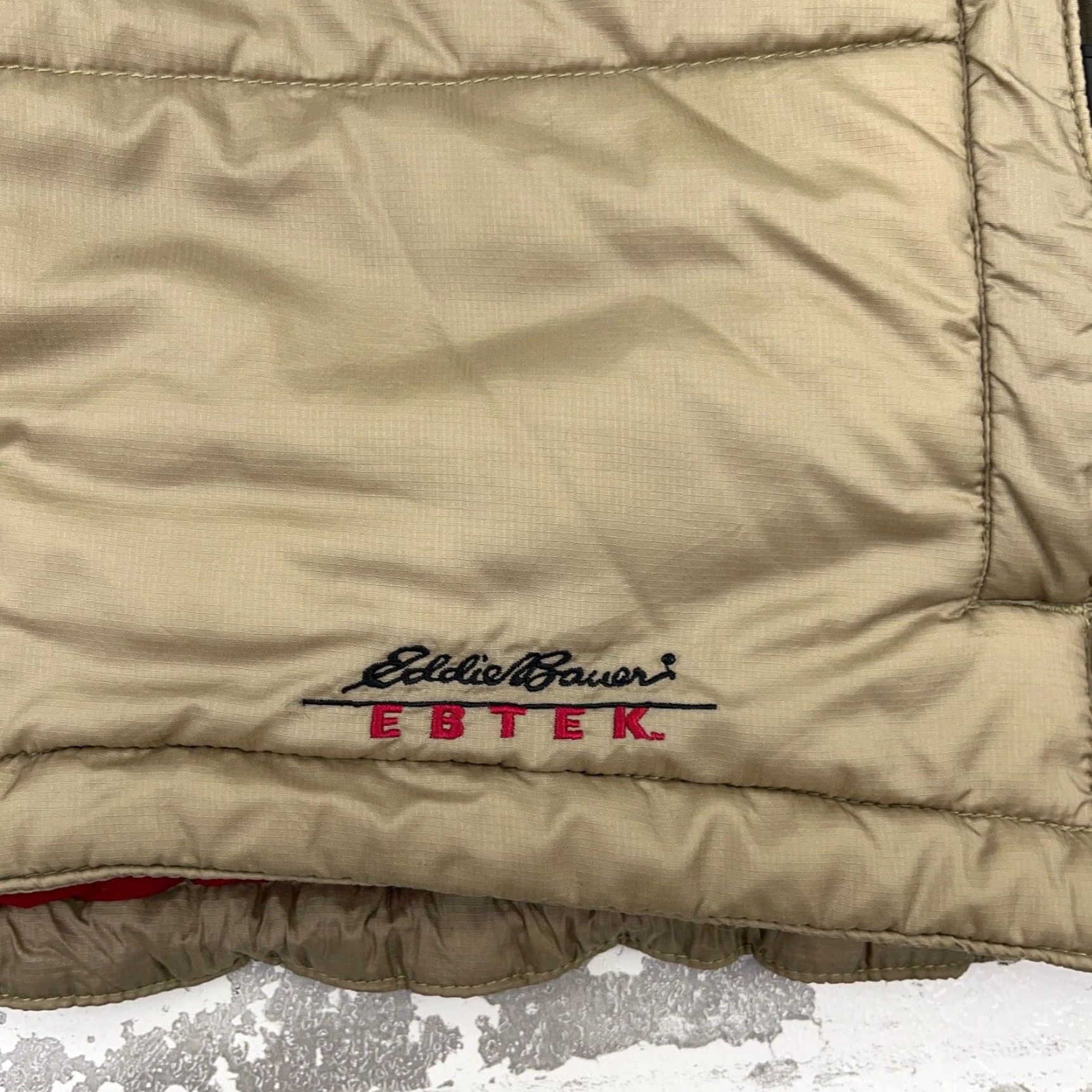 Eddie Bauer Eddie Bauer Vest Men Large Tan Brown Puffer Jacket Coat EBteck Tech Full Zip * Size US L / EU 52-54 / 3 - 4 Thumbnail