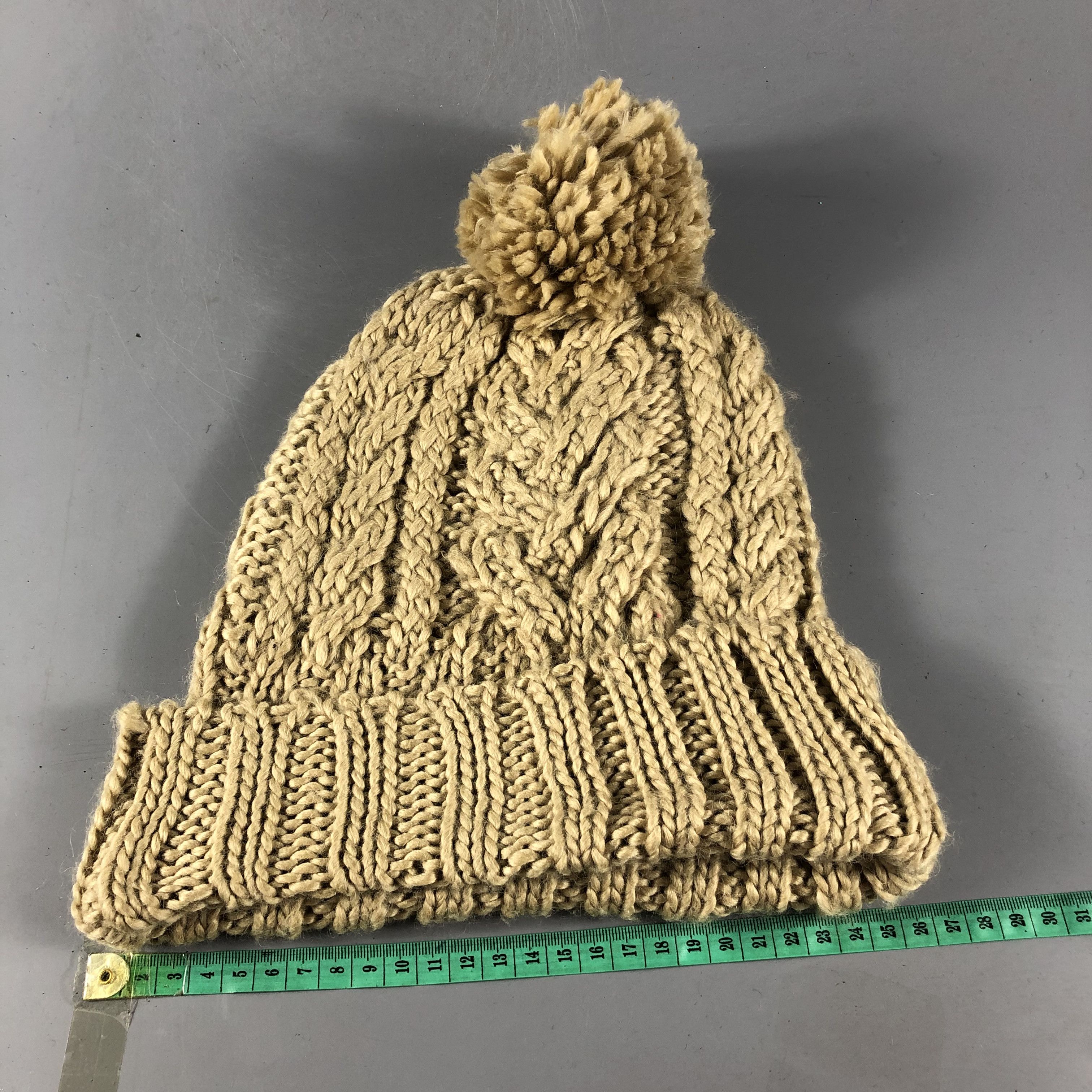 Beams Plus Beams Cable Knit Bobble Wool Beanie Snowcap Snow Hat B660 Size ONE SIZE - 3 Thumbnail