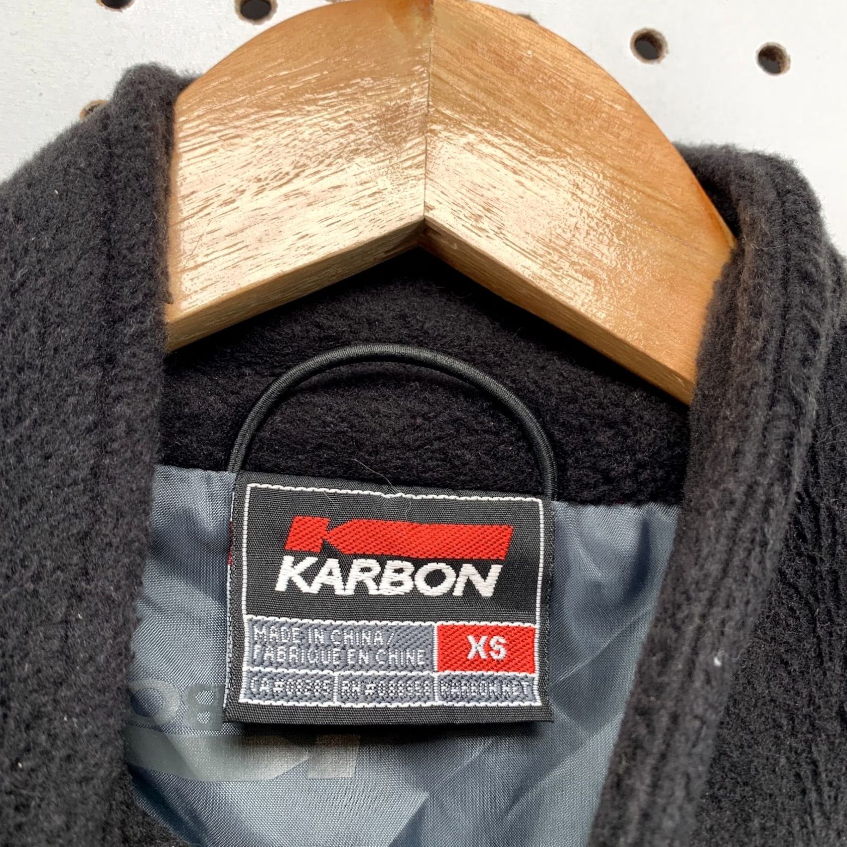 Vintage Karbon Fleece Sherpa Full Zip Vest Jacket Black XS Adult Sleeveless 20.5x25.5 Jacket Men XS Black Fleece Sherpa Full Zip Vest Jacket Size US XS / EU 42 / 0 - 7 Thumbnail