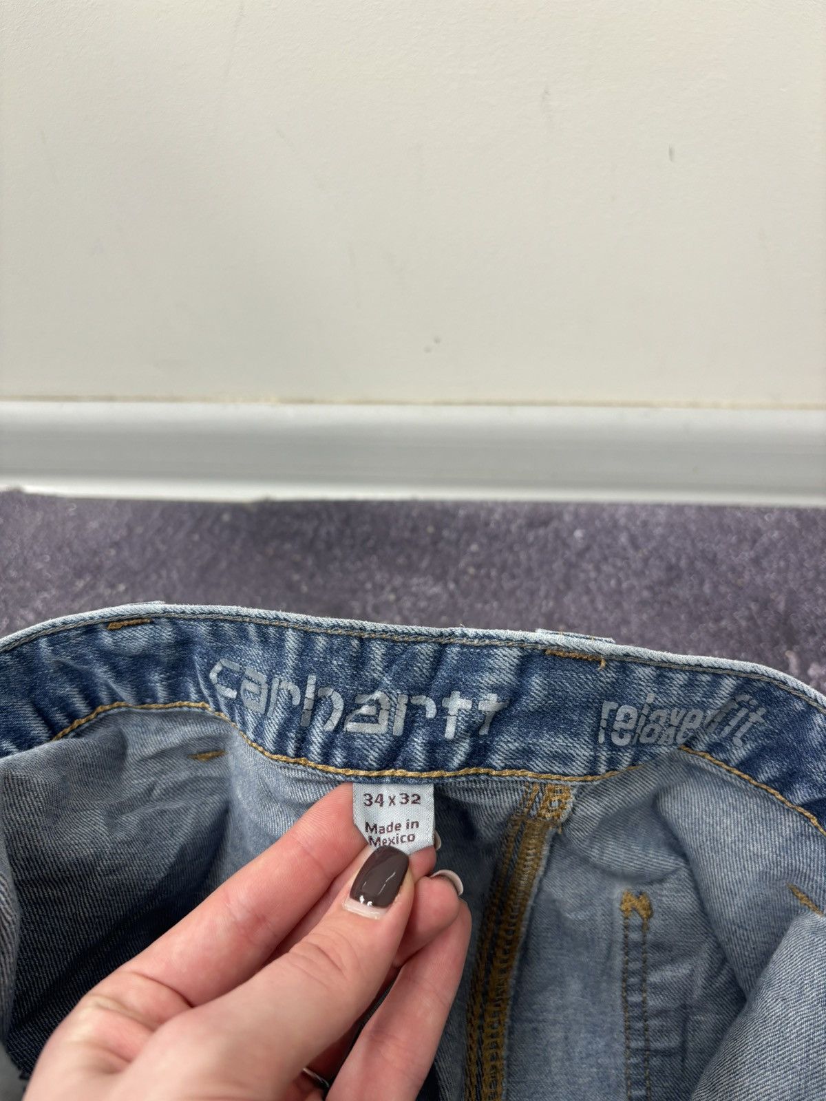 Carhartt Vintage Carhartt Faded Light Blue Relaxed Fit Denim Jeans Size US 34 / EU 50 - 14 Thumbnail