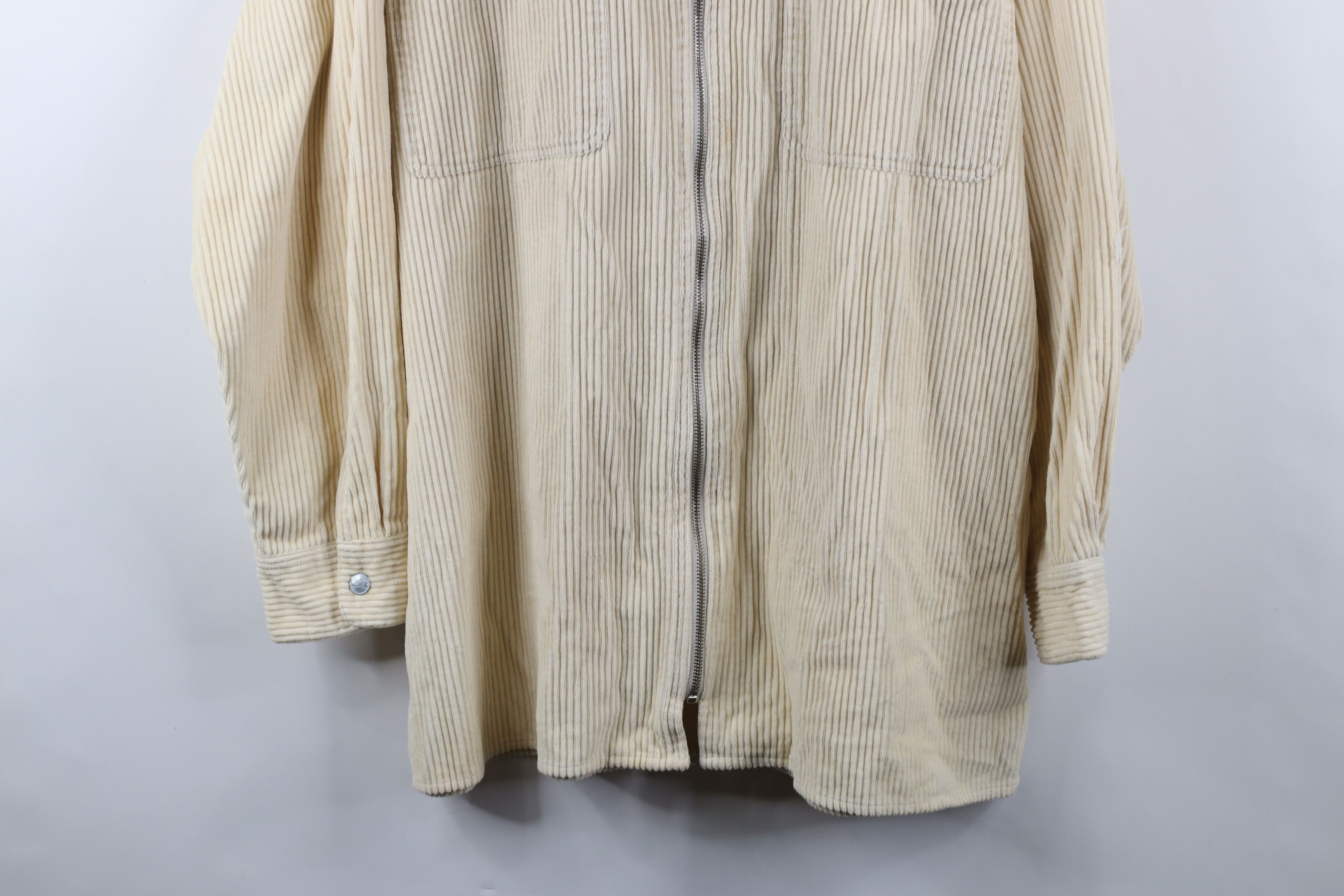 UNIONBAY × Vintage Vintage 90s Unionbay Baggy Fit Corduroy Shirt Jacket Beige Size XL / US 12-14 / IT 48-50 - 3 Thumbnail