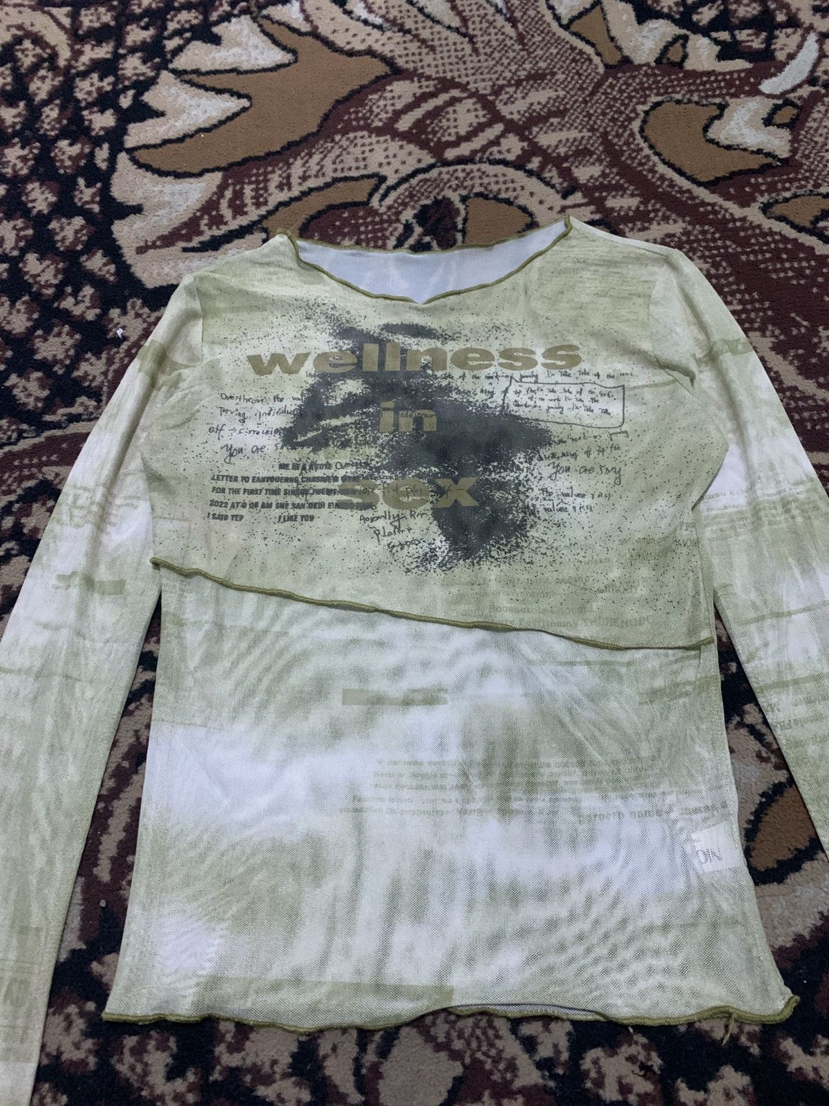 Japanese Brand 00s Nicco Tatto Sher Mesh Shirt Inspired Jean Paul Gaultier Size M / US 6-8 / IT 42-44 - 3 Thumbnail