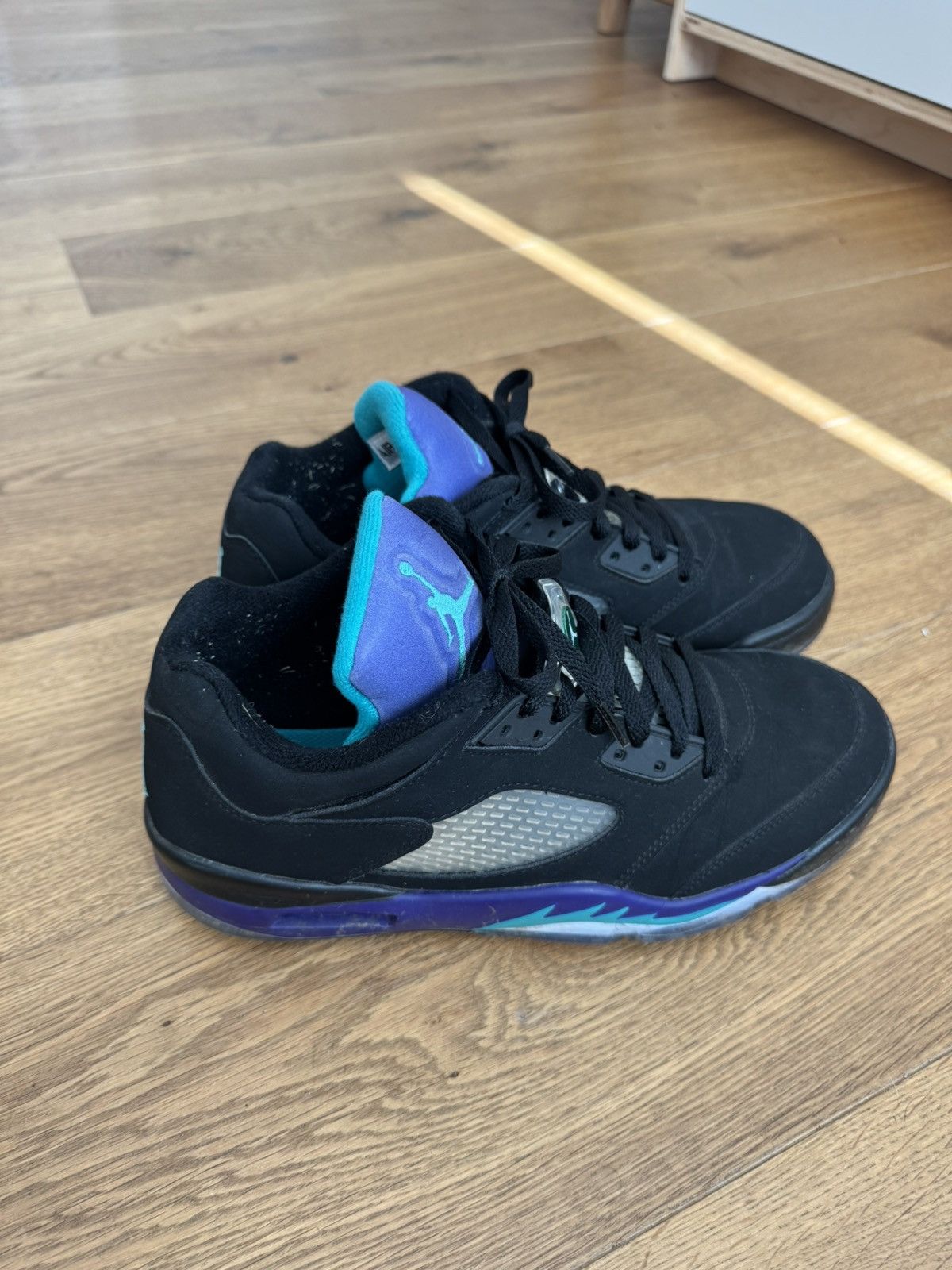 Jordan Brand Jordan 5 golf cleats. Black and purple. Nike. Leather outer. Size US 11 / EU 44 - 3 Thumbnail