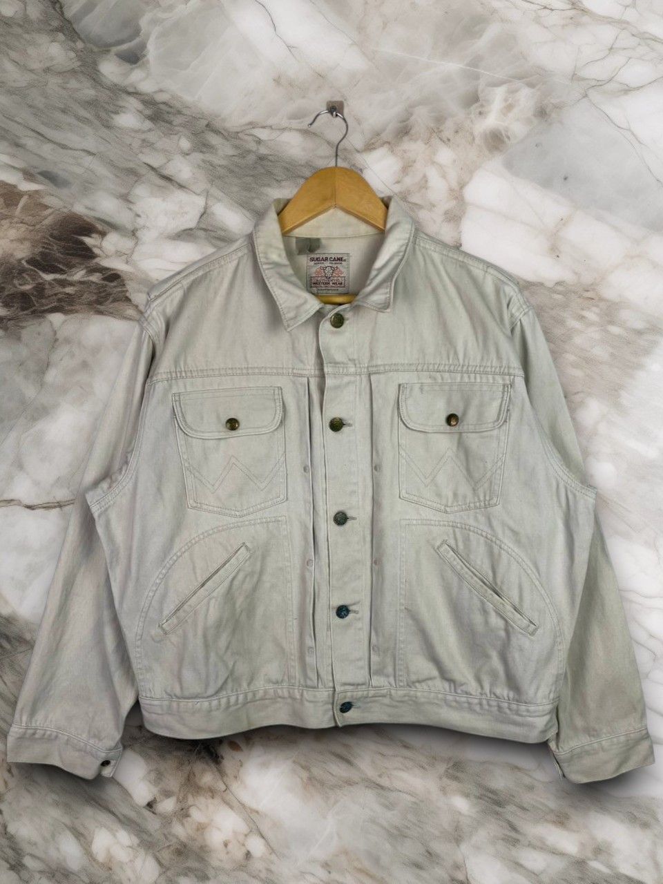Sugar Cane vintage sugarcane short horn denim jacket nice design Size US XL / EU 56 / 4 - 1 Thumbnail