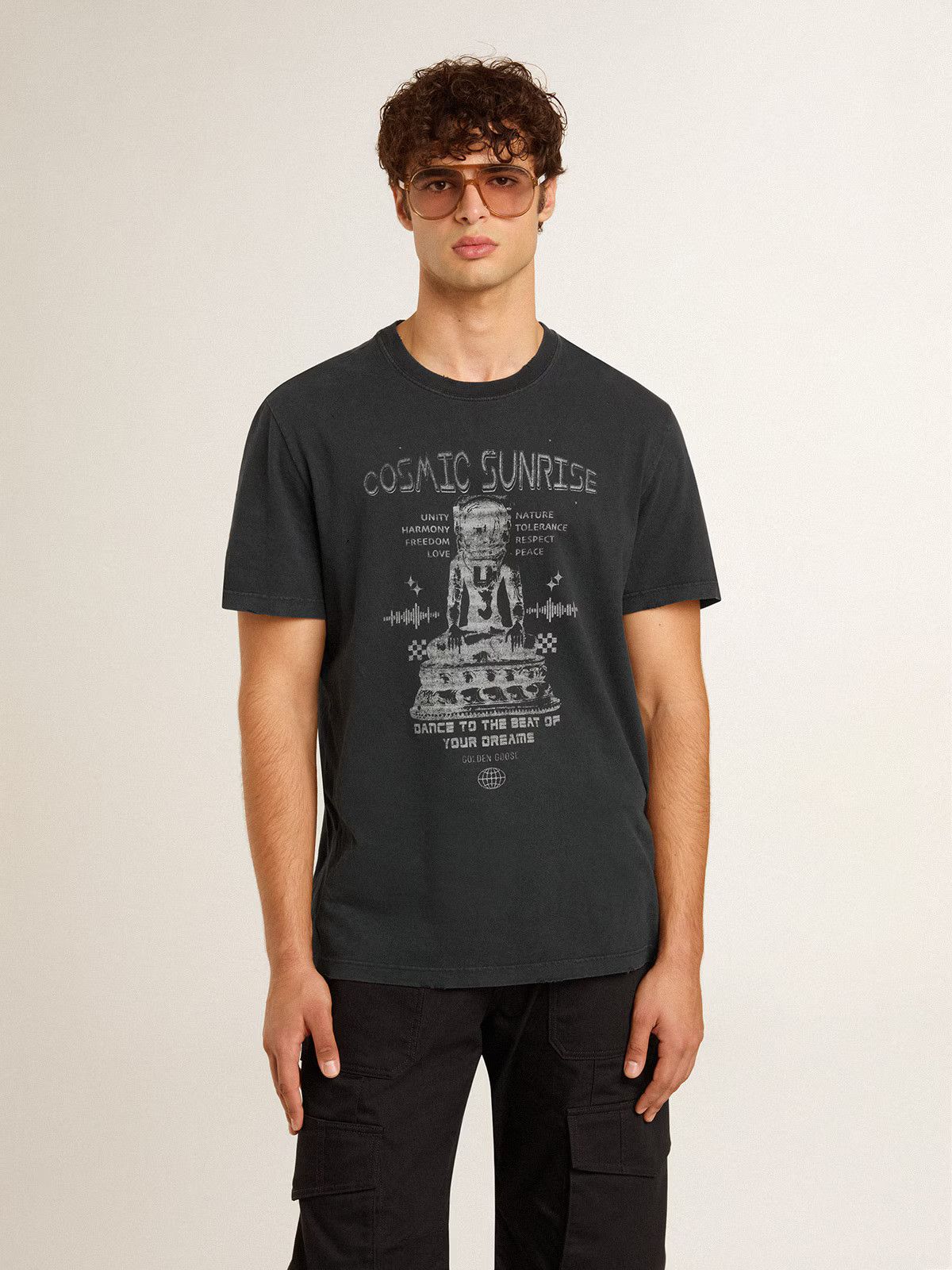Golden Goose o1s22i1n1224 Cotton T-Shirt in Black Size US M / EU 48-50 / 2 - 2 Thumbnail