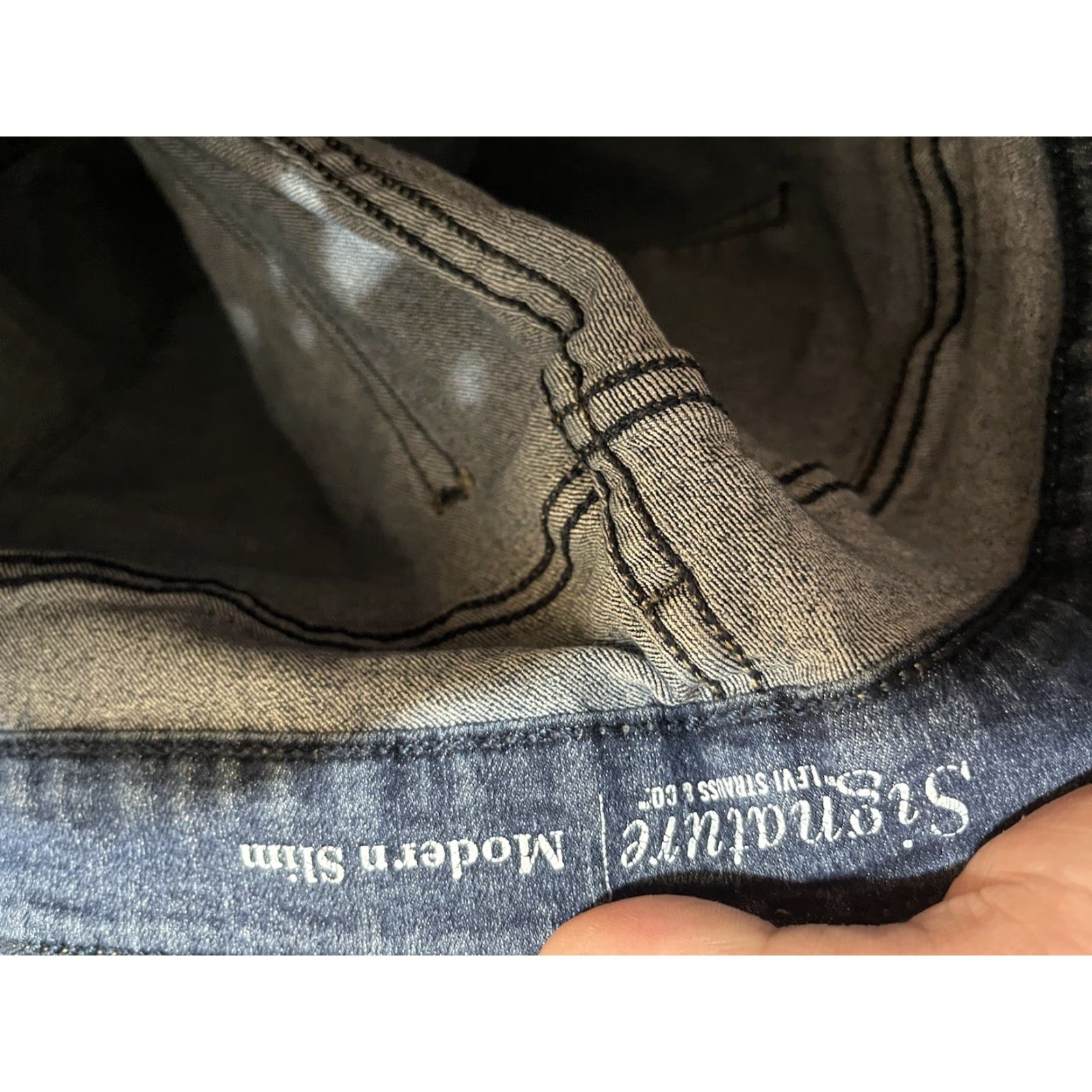 Levi's Levi's Jeans Slim 33x21 Hemmed Capri 5-Pocket Denim Blue Women’s Size 33 Regular Stretch Vintage: No Size 24" / US 00 / IT 34 - 5 Thumbnail